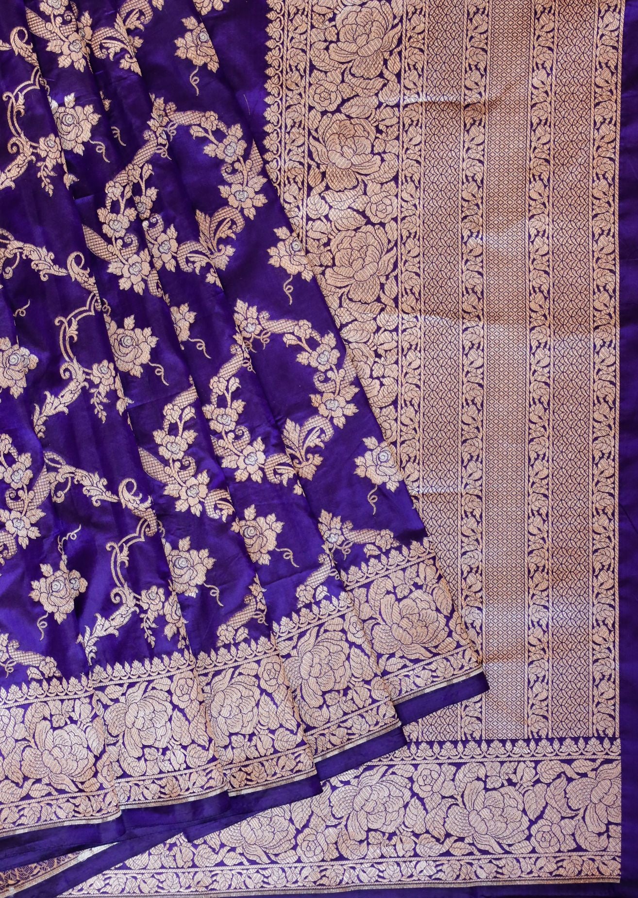 Vismaya Purple Banaras Saree