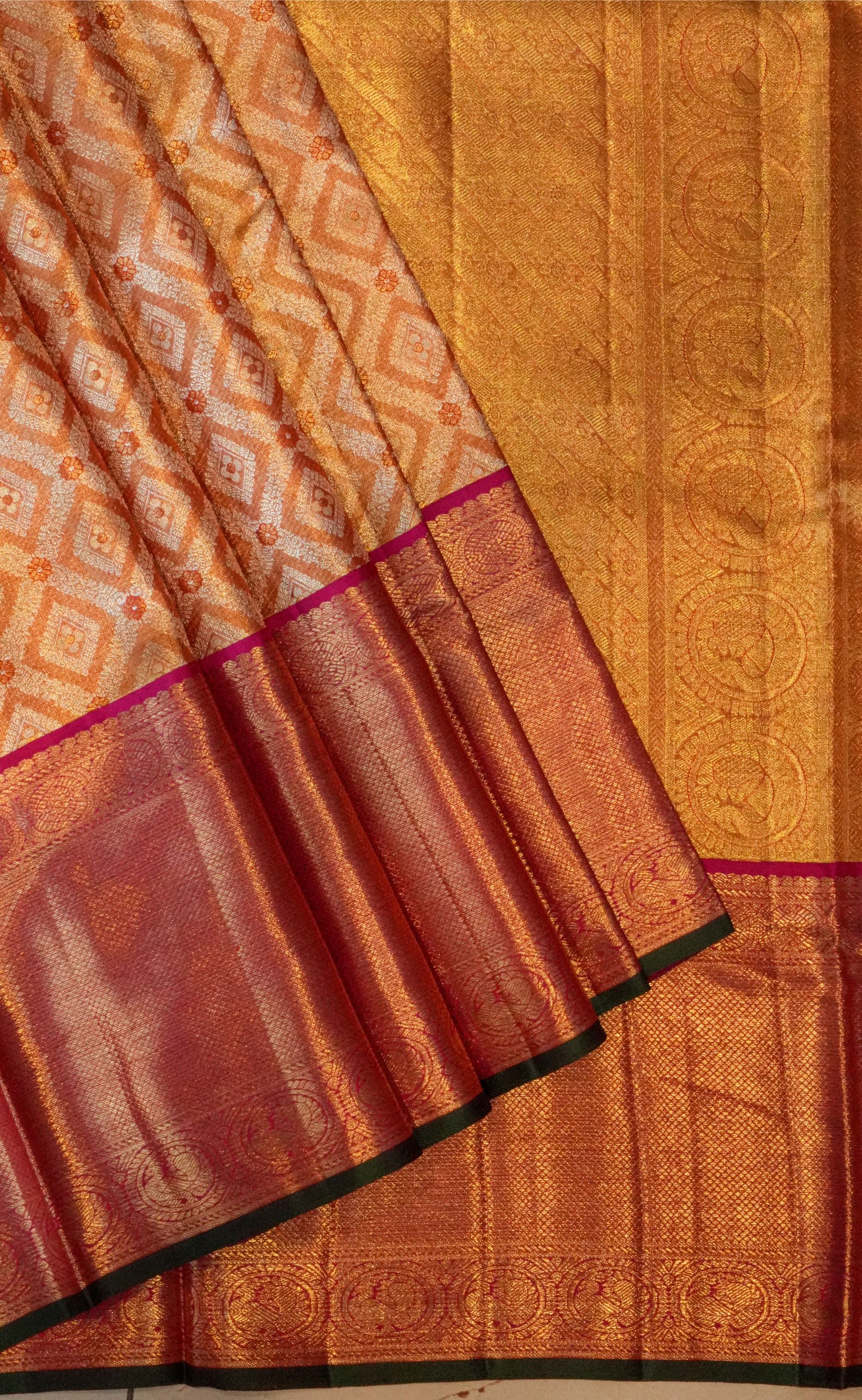 Vibhavam Gold Tissue Kanchi Saree