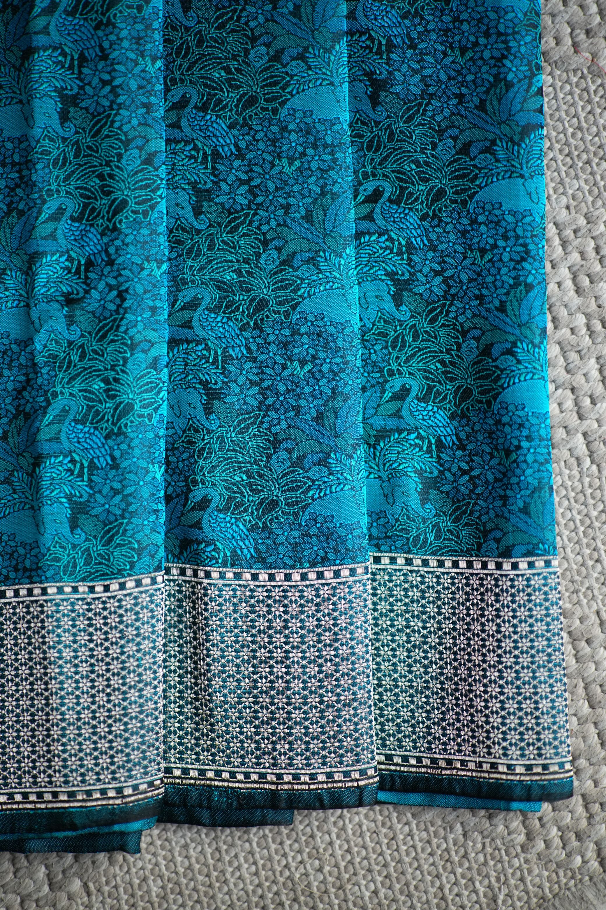 Neela Blue Banaras Saree