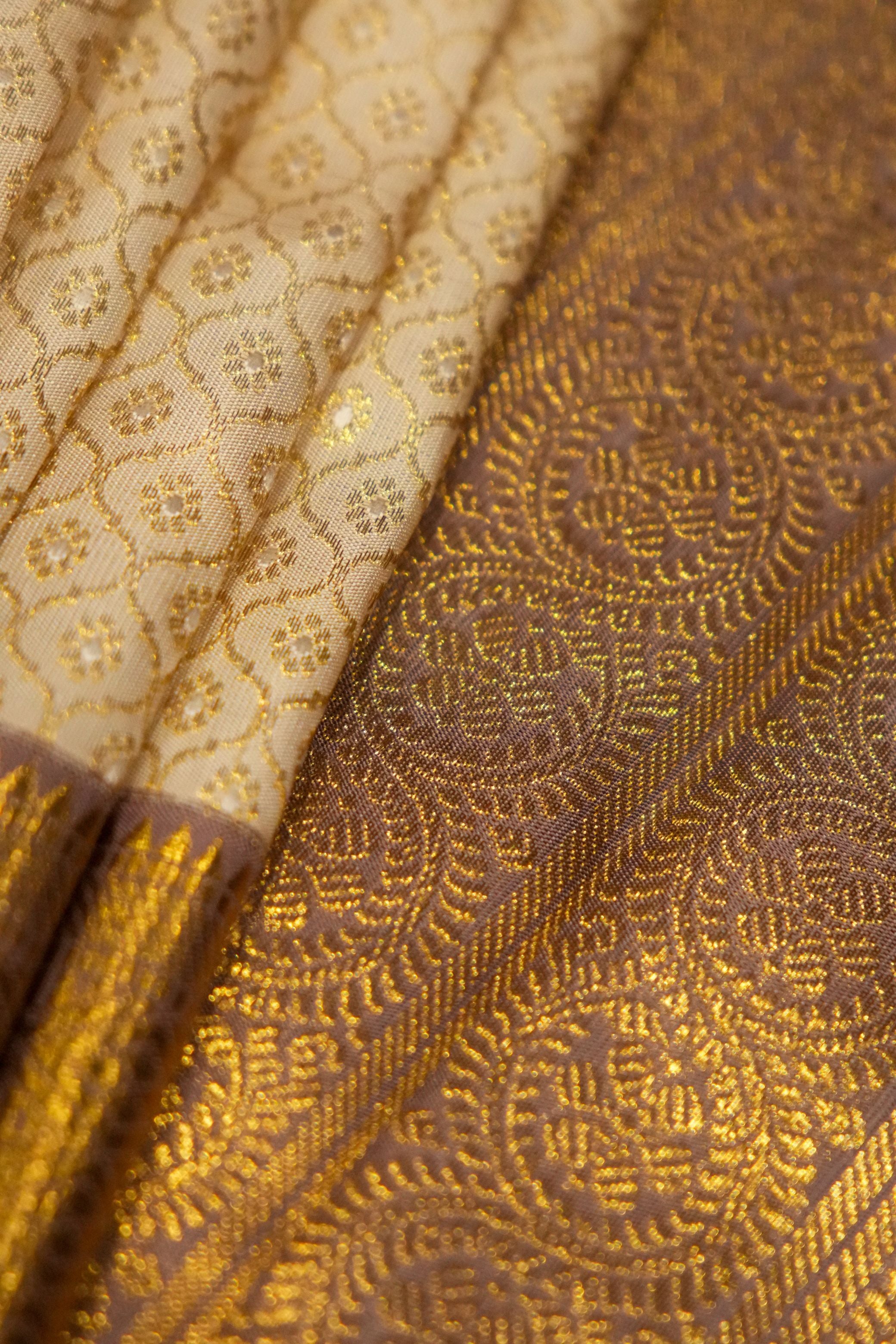 Kriti Ivory Bridal Kanchi Saree