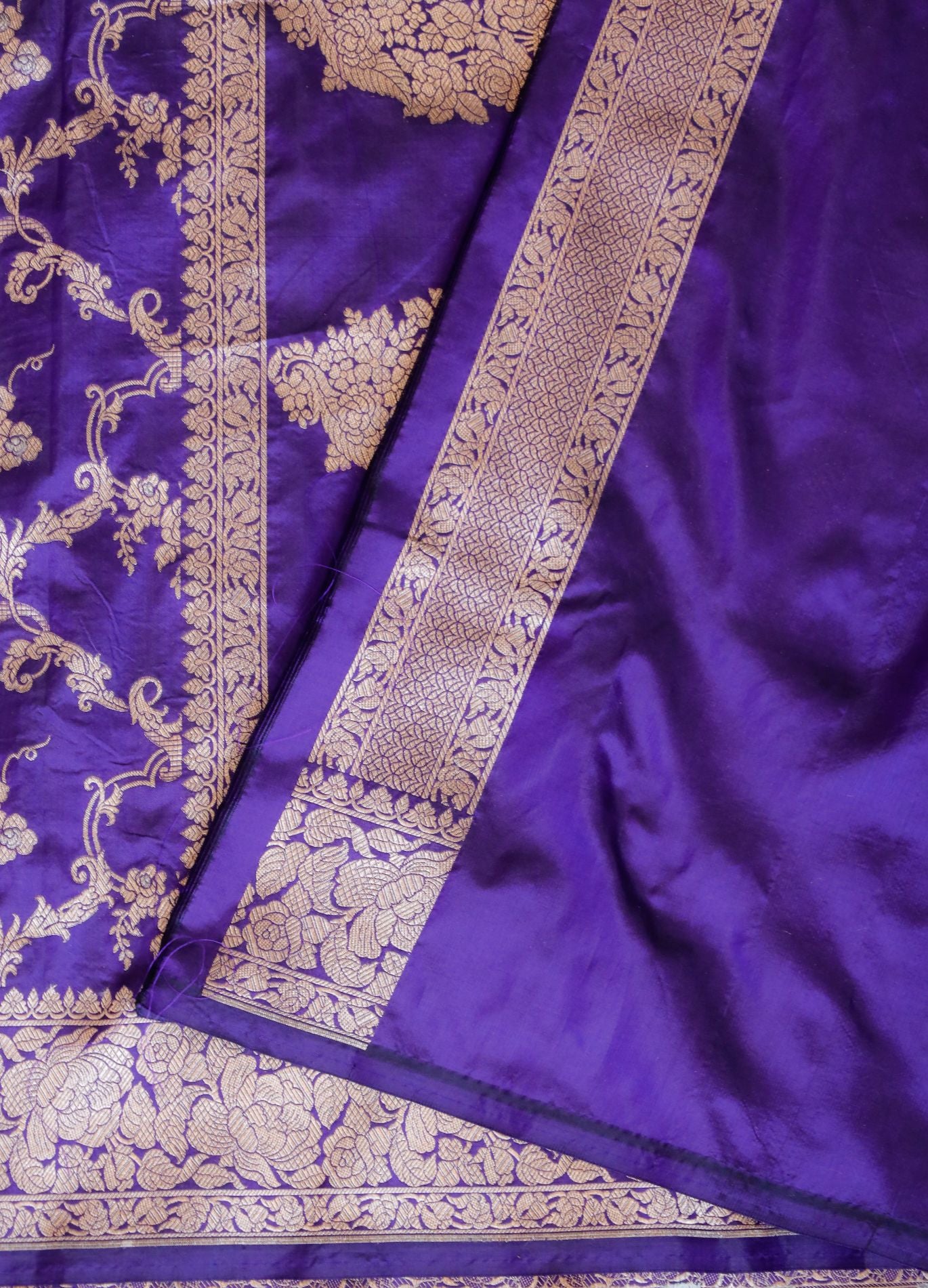 Vismaya Purple Banaras Saree