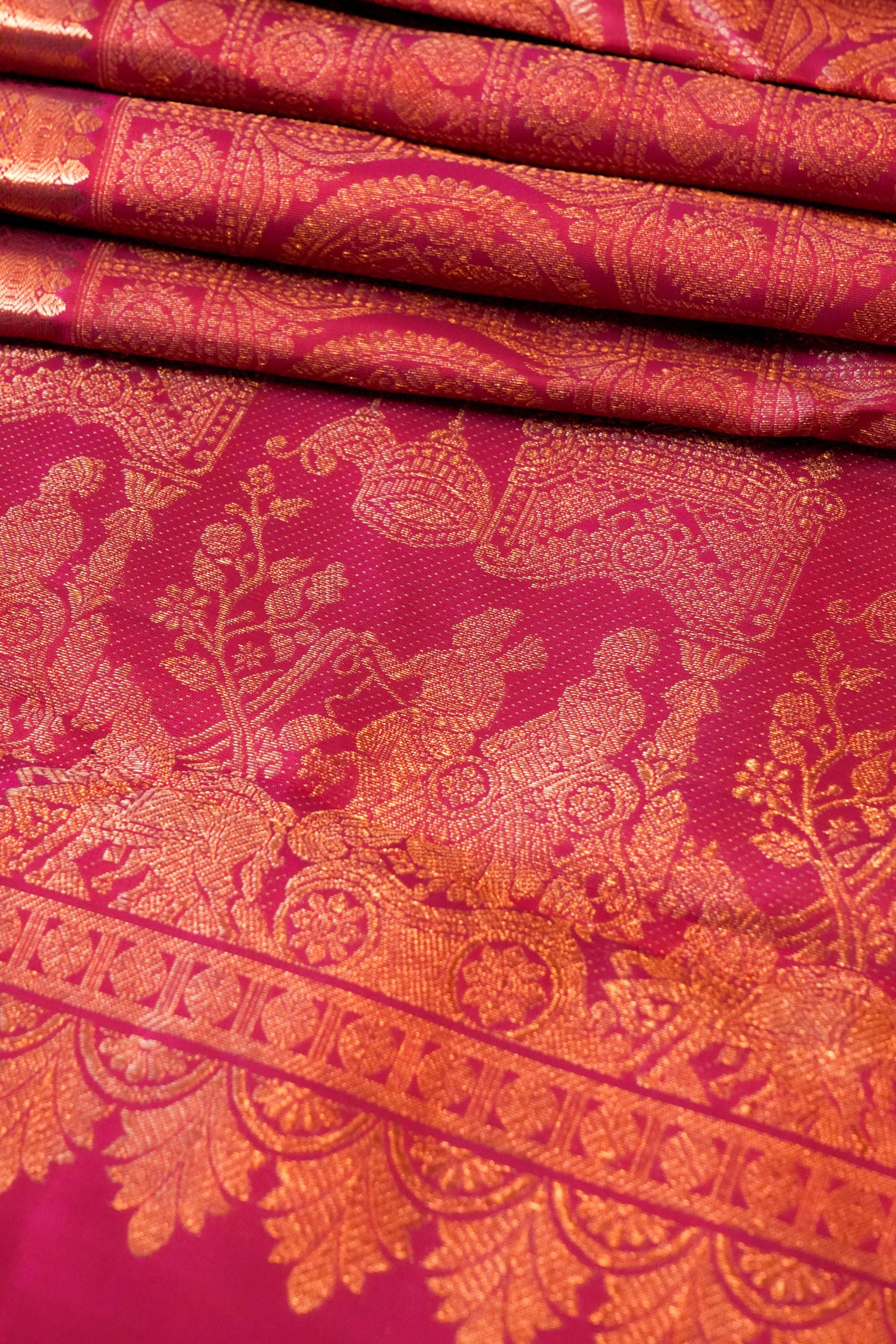 Vaibhavam Pink Kanchi Saree