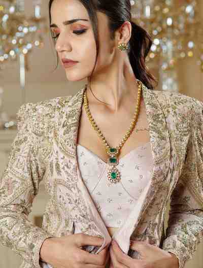 Premium Ivory Palazzo Set With embroidered Jacket