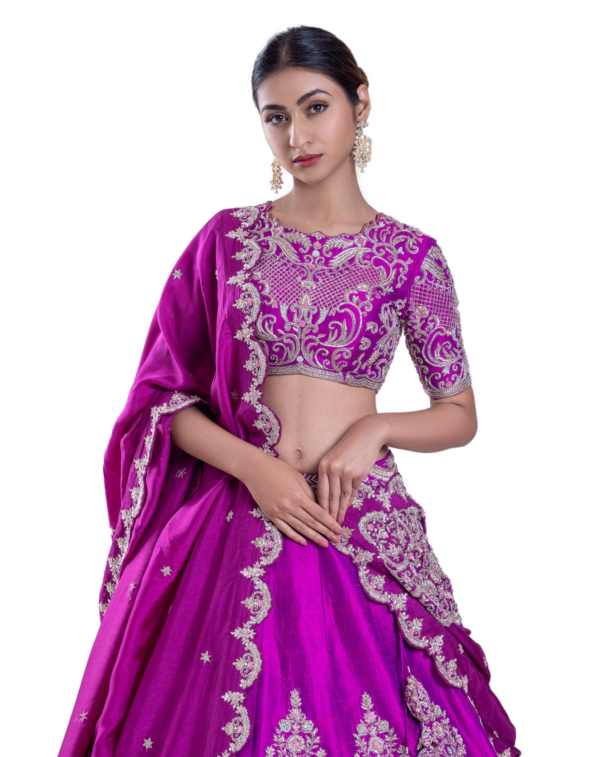 Prismatic Lehenga Set