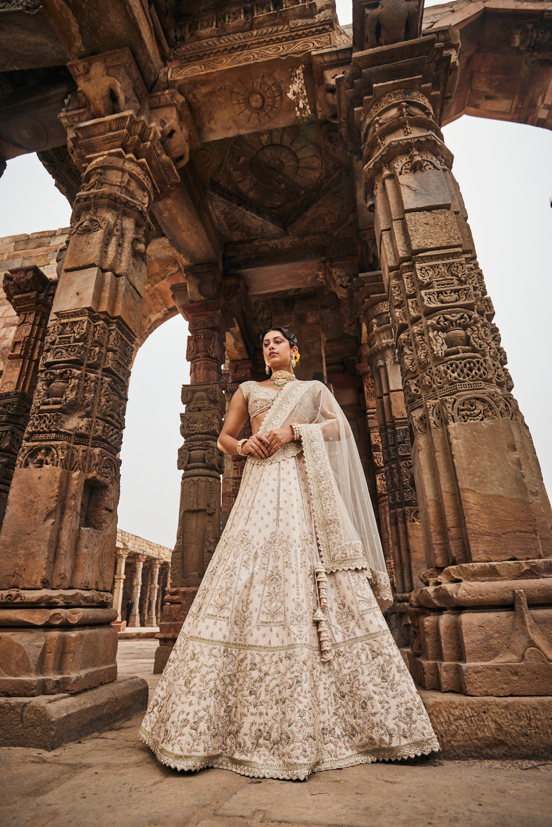 Alabaster bridal Lehenga set