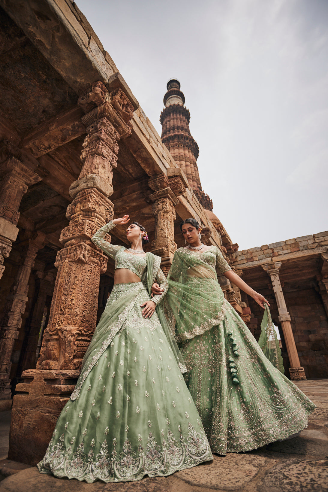 Pistacia Bridal lehenga set