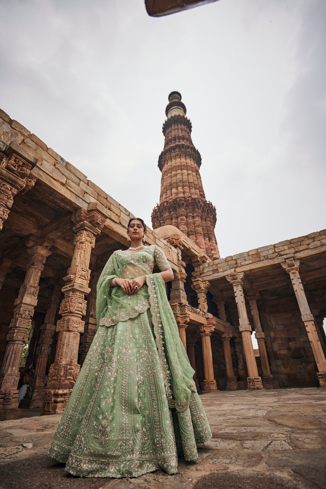 Pistacia Bridal lehenga set