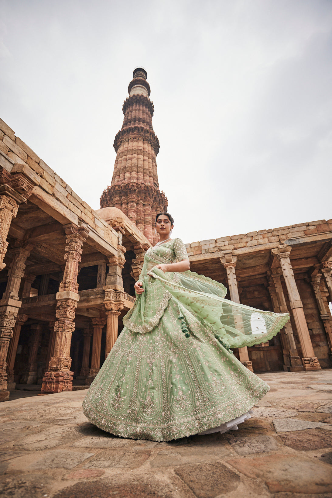 Pistacia Bridal lehenga set