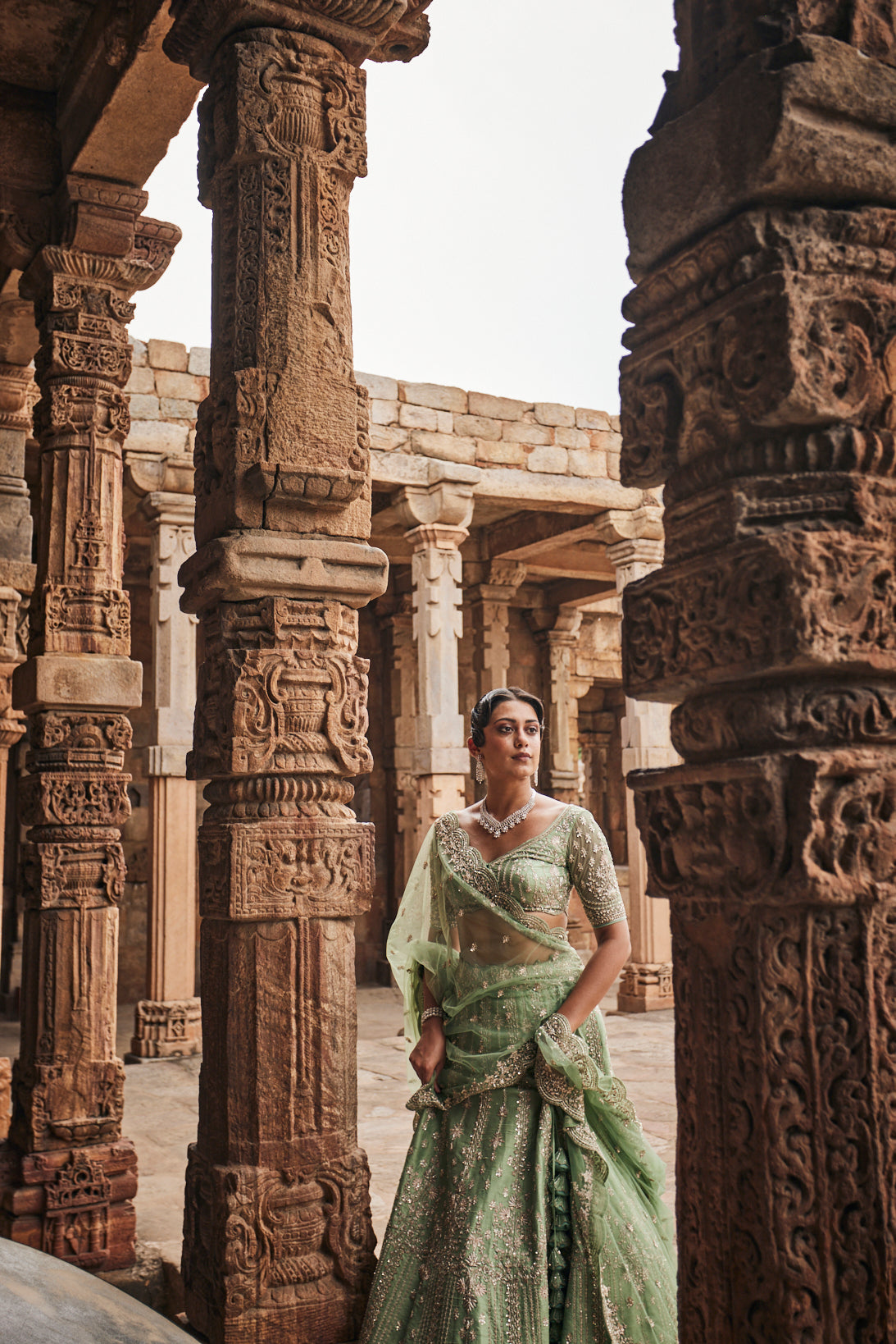 Pistacia Bridal lehenga set