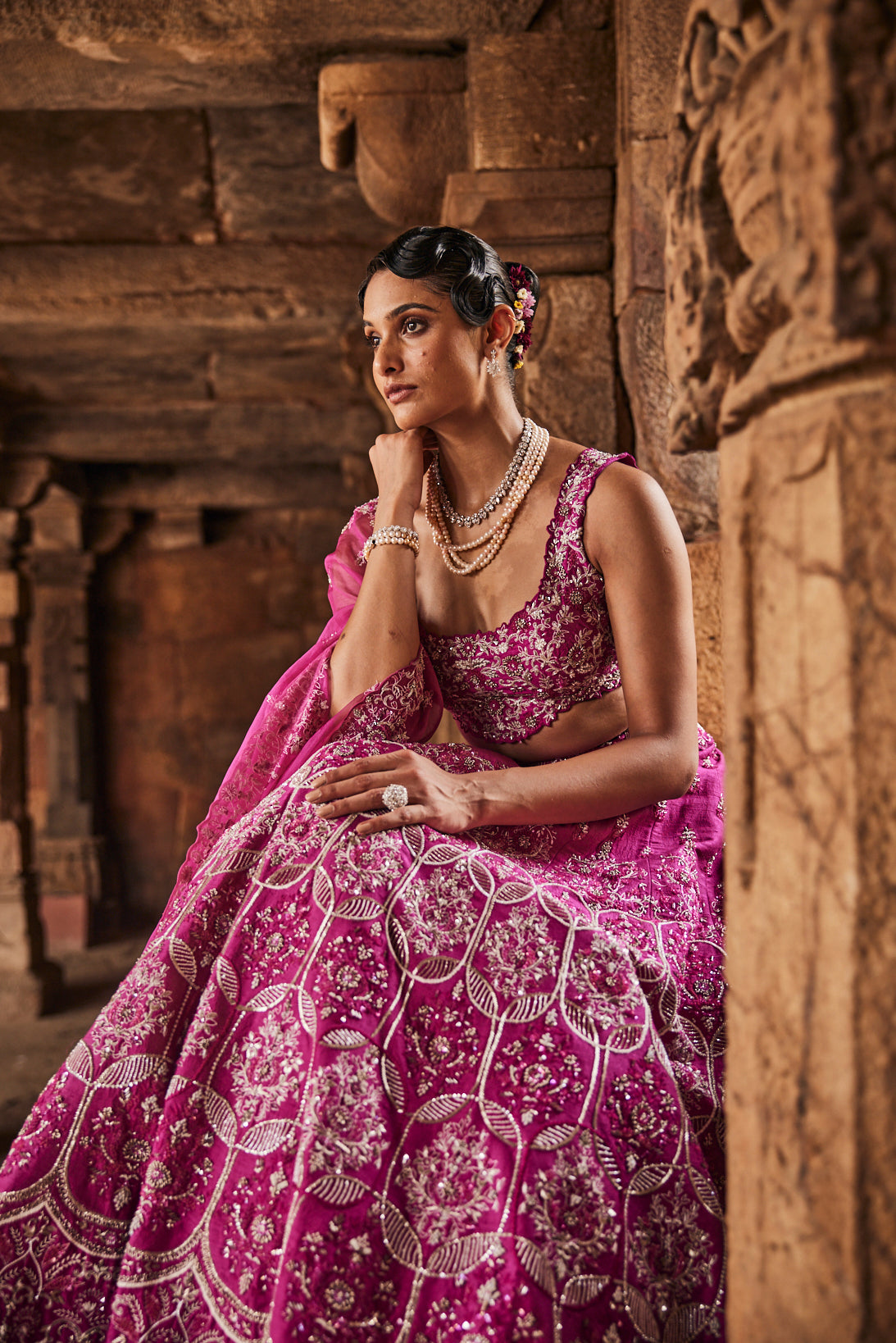 Sanguine bridal lehenga set