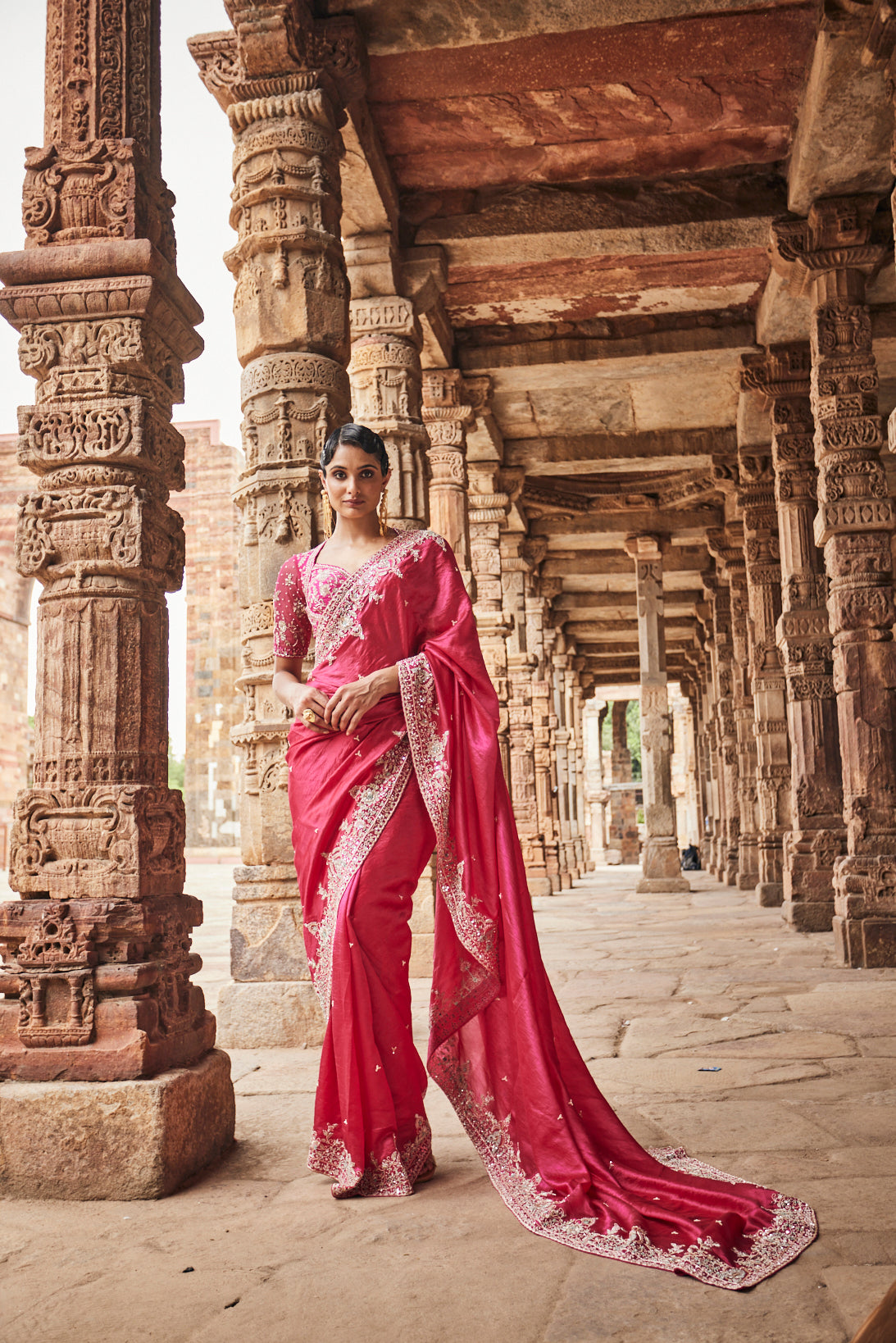 Dahlia designer saree set