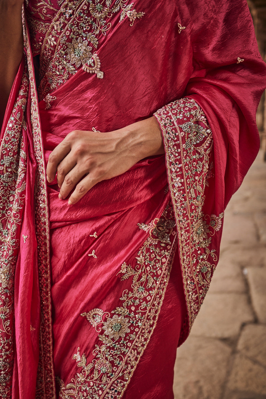 Dahlia designer saree set