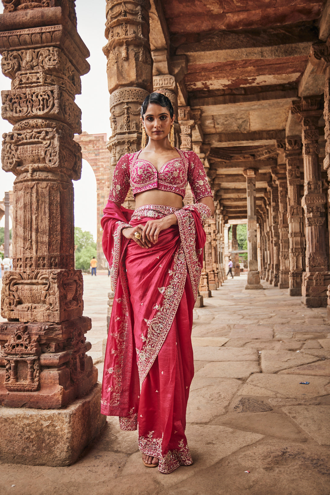 Dahlia designer saree set