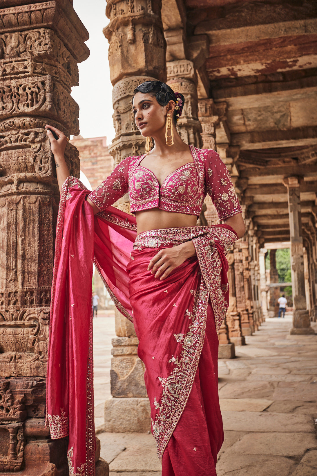 Dahlia designer saree set