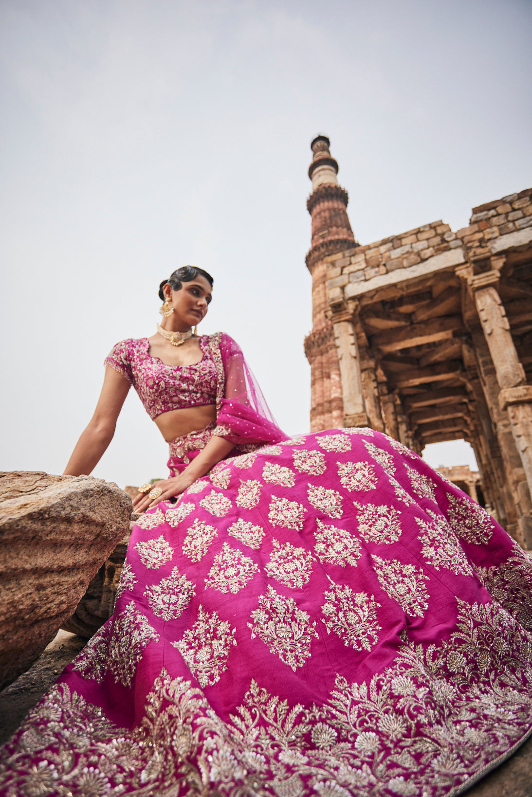 Rubicund bridal lehenga set