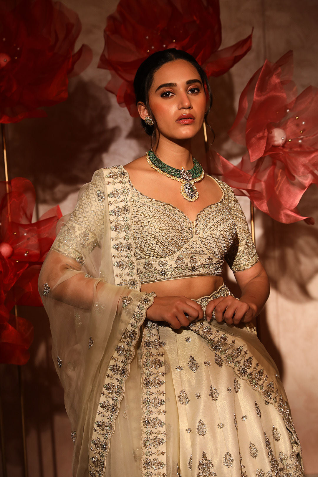 Charming Ivory Lehenga Set1