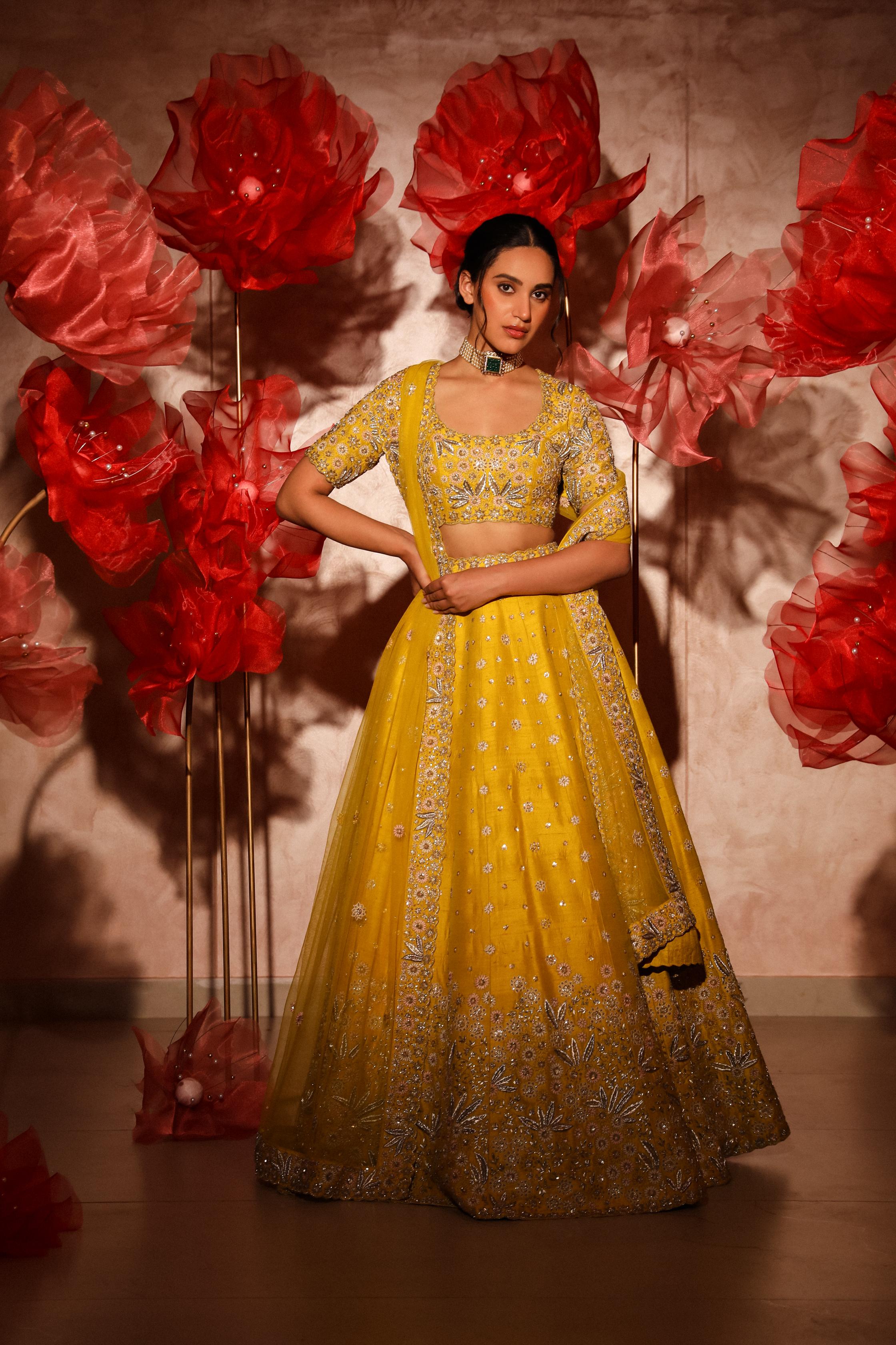 Elegant Yellow Lehenga Set