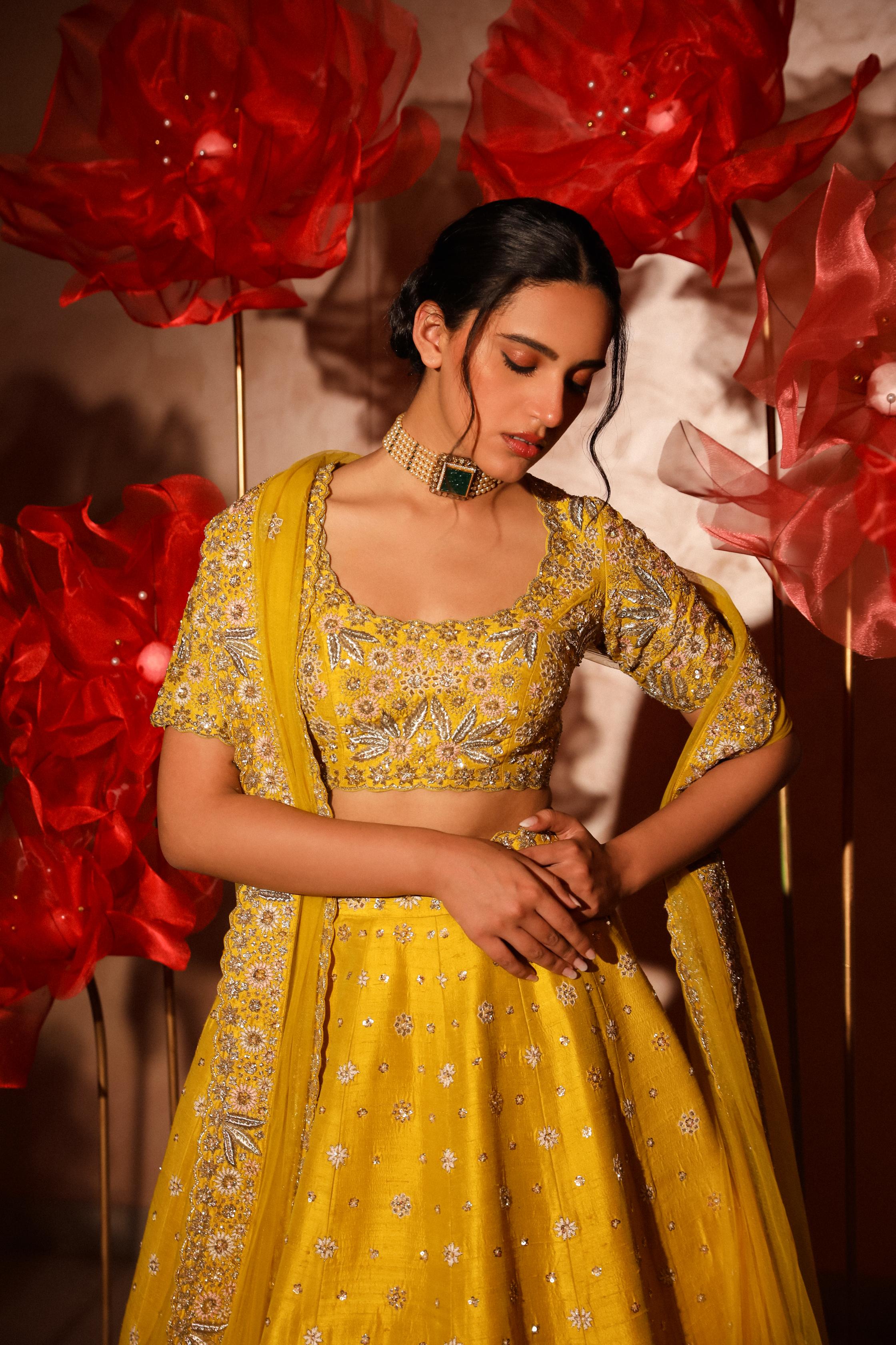 Elegant Yellow Lehenga Set