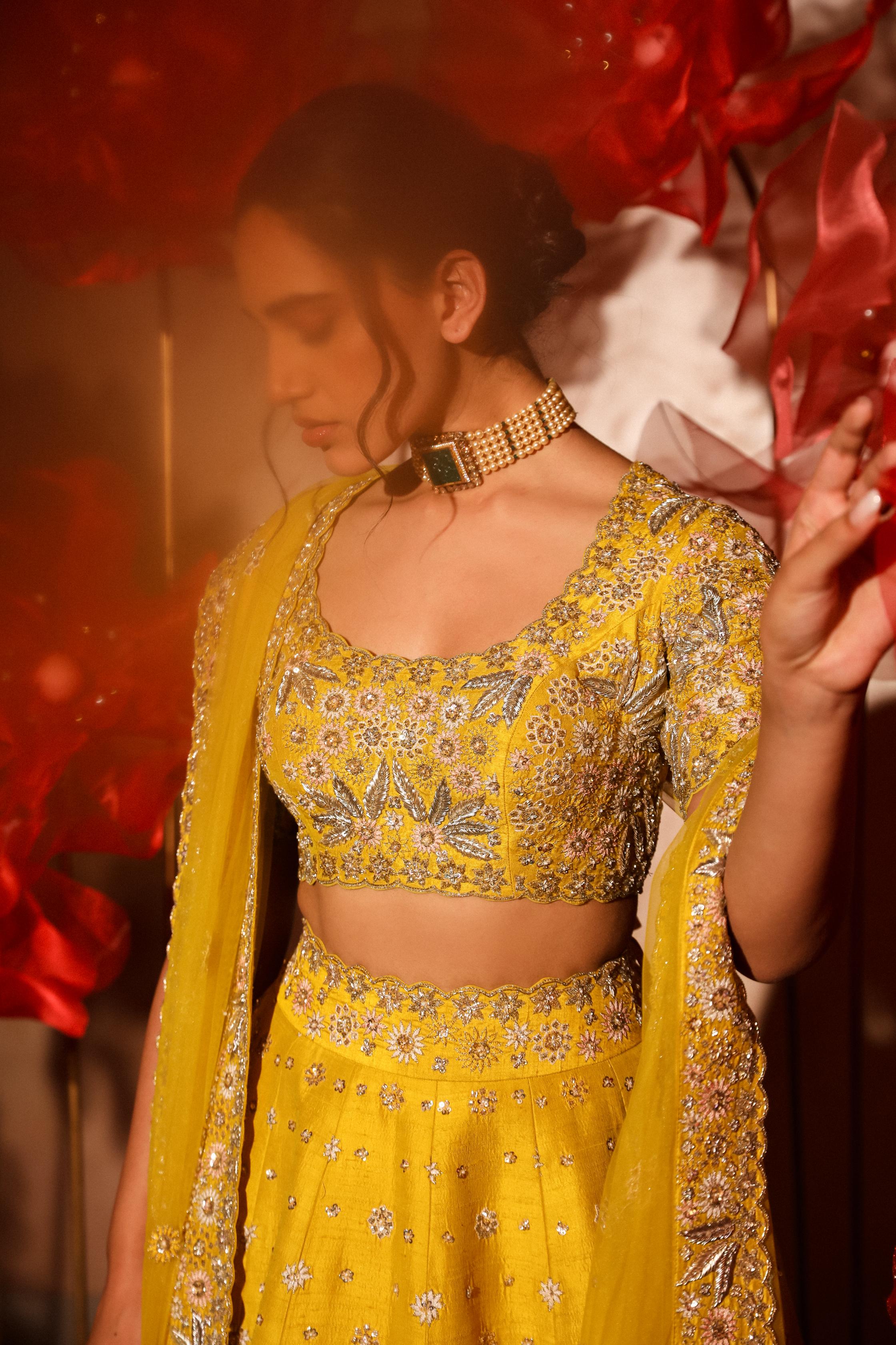 Elegant Yellow Lehenga Set