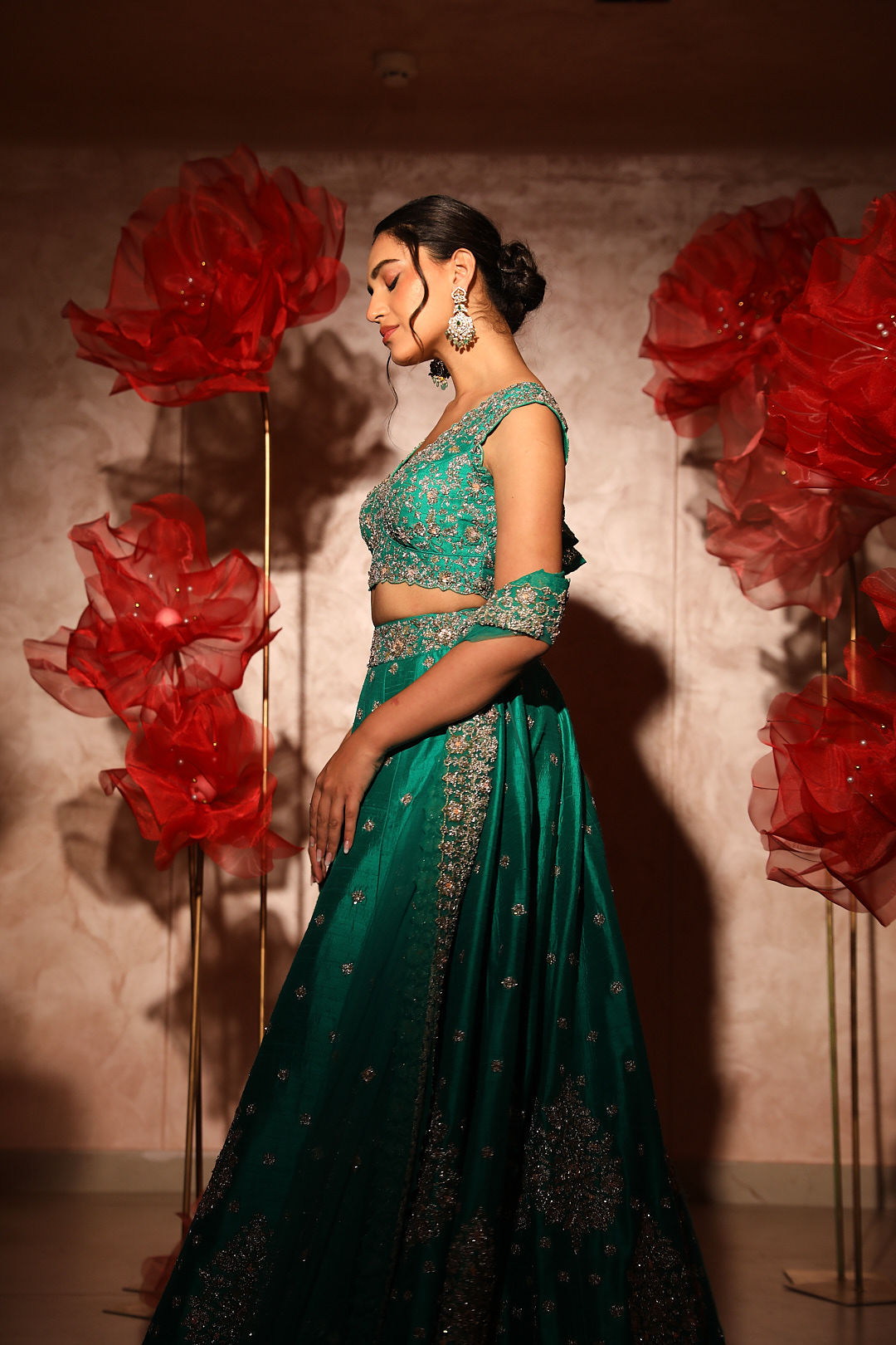 Green lehenga