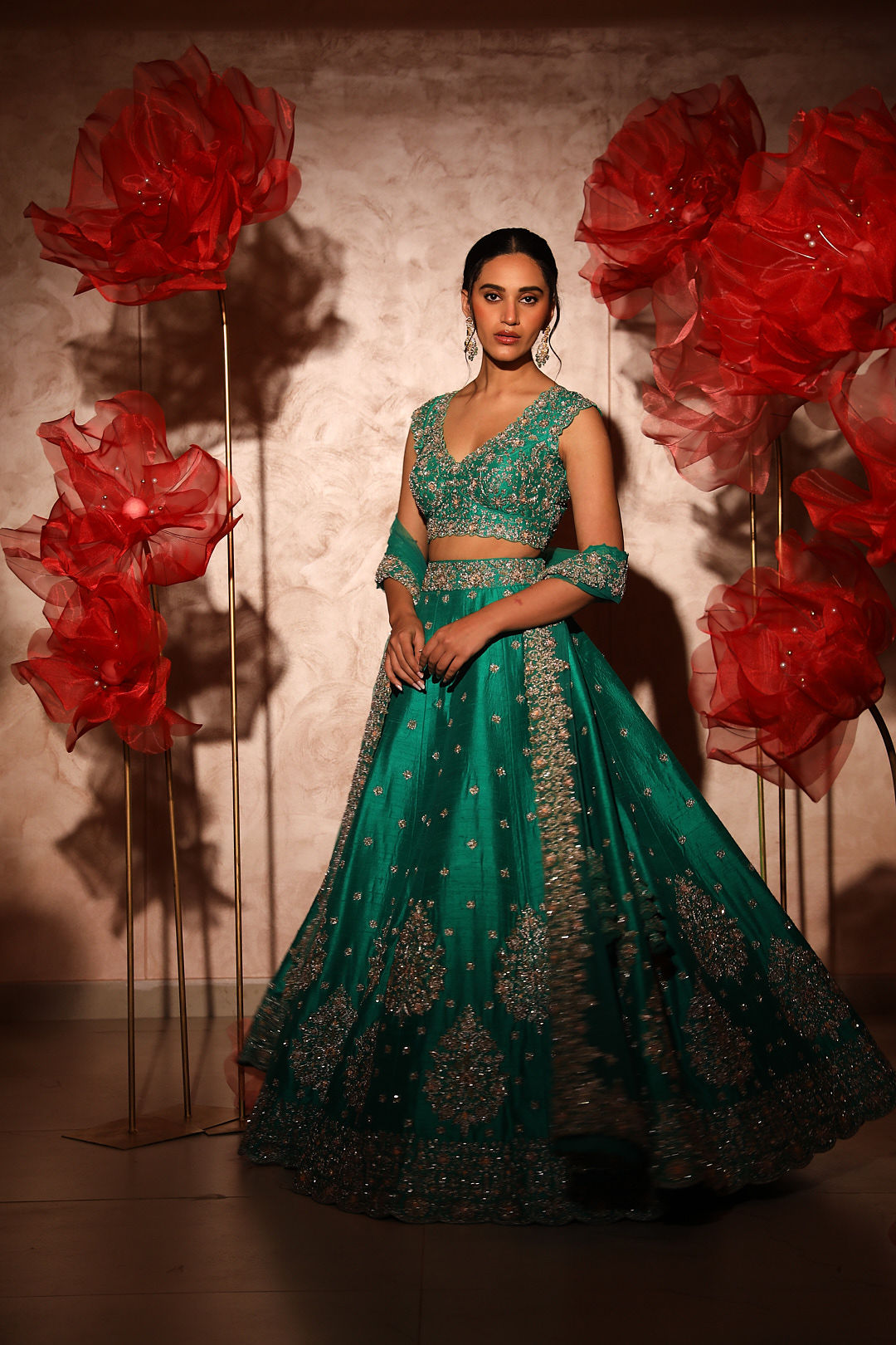 Green lehenga