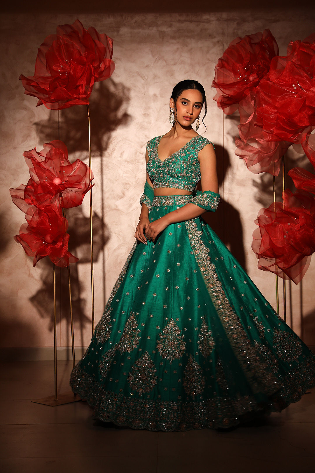Green lehenga