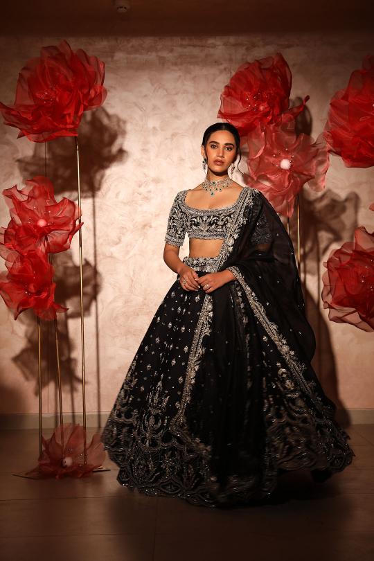 Classy Black Lehenga Set
