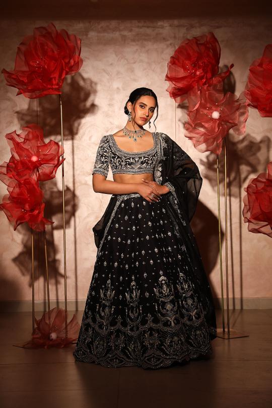 Classy Black Lehenga Set
