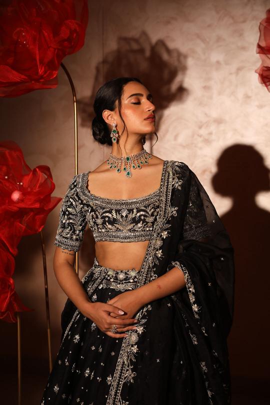 Classy Black Lehenga Set