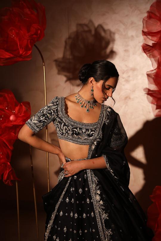 Classy Black Lehenga Set