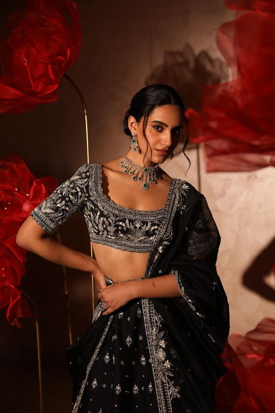 Classy Black Lehenga Set