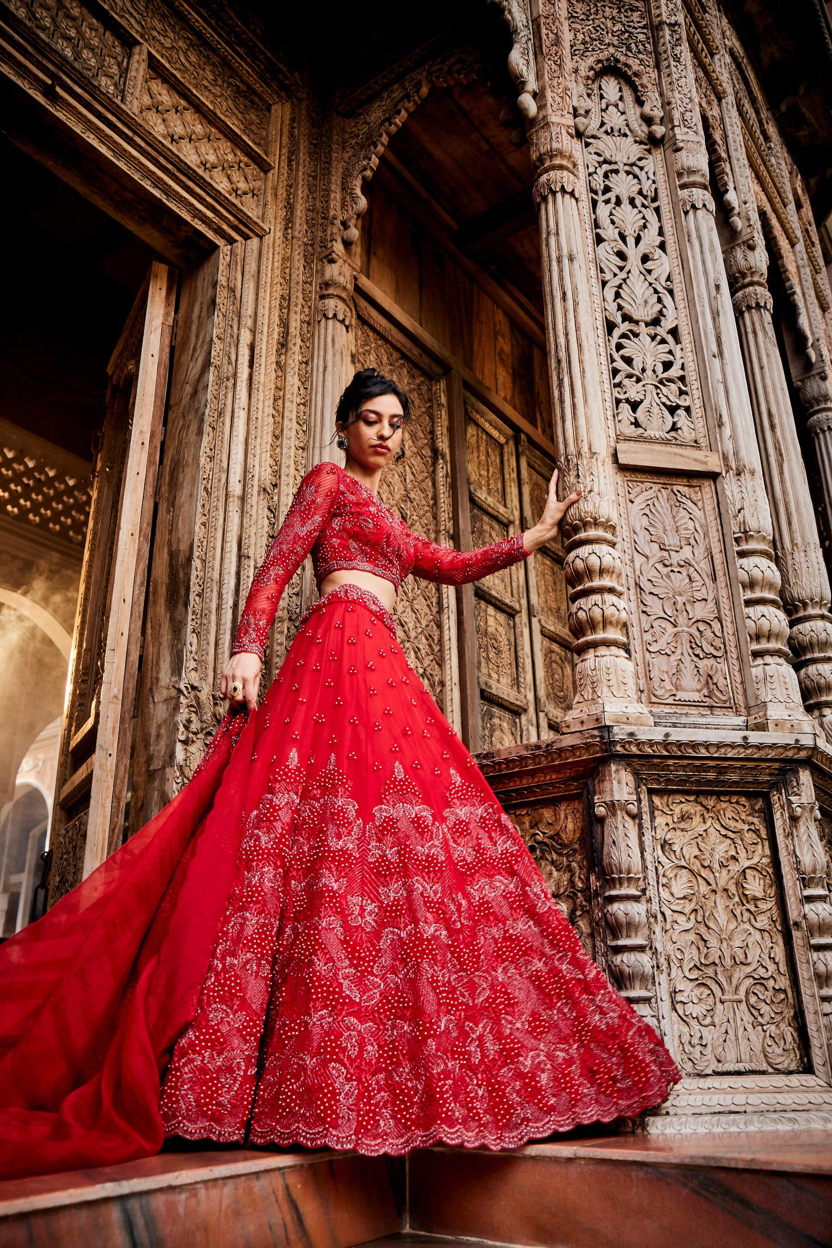 Hestia Scarlet red lehenga set