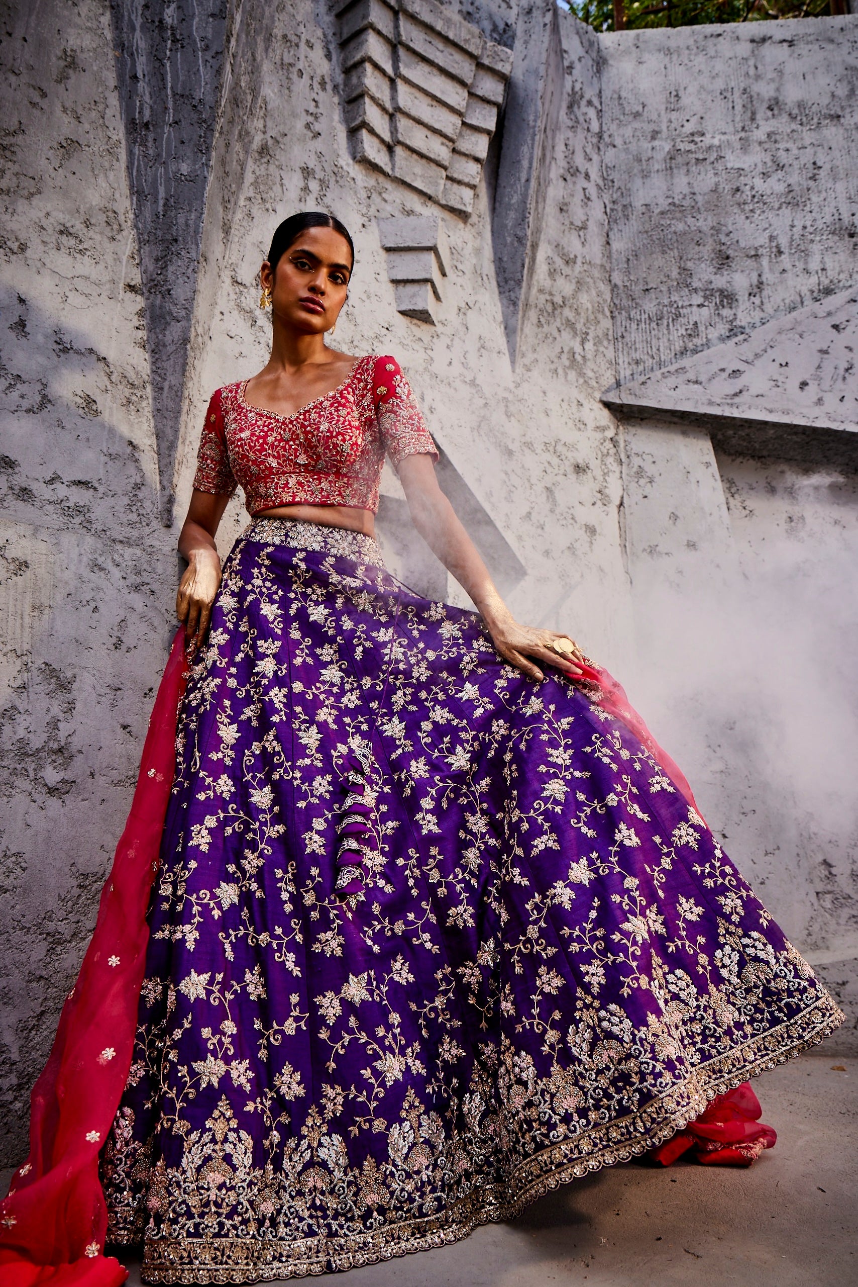Majestic Mosiac Purple-pink lehega set