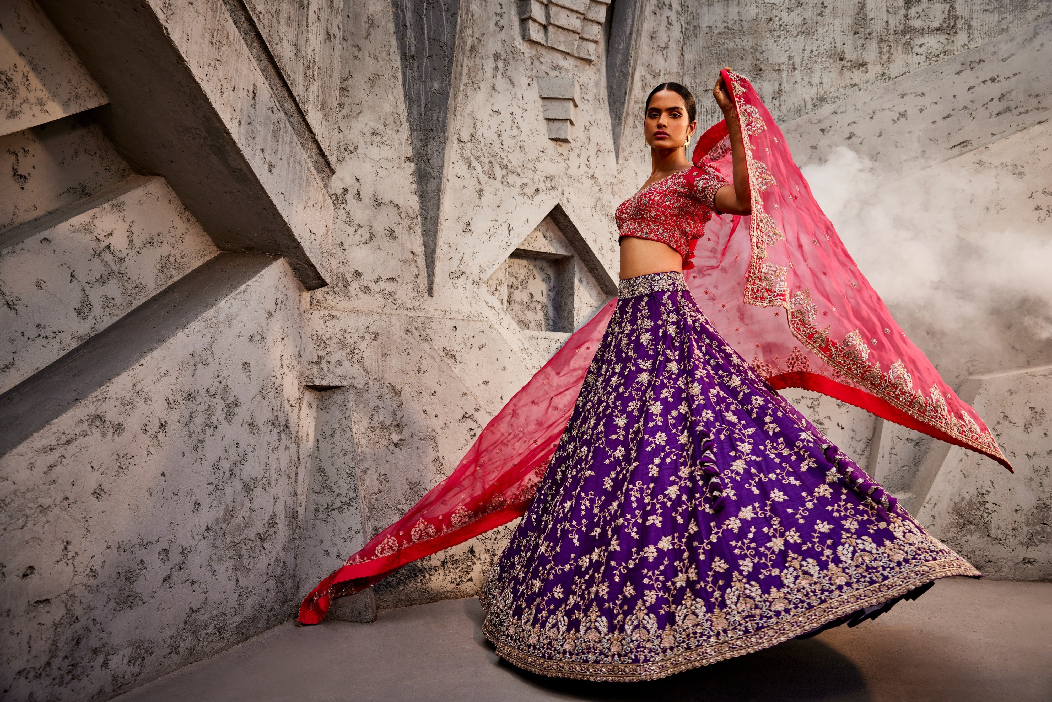 Majestic Mosiac Purple-pink lehega set