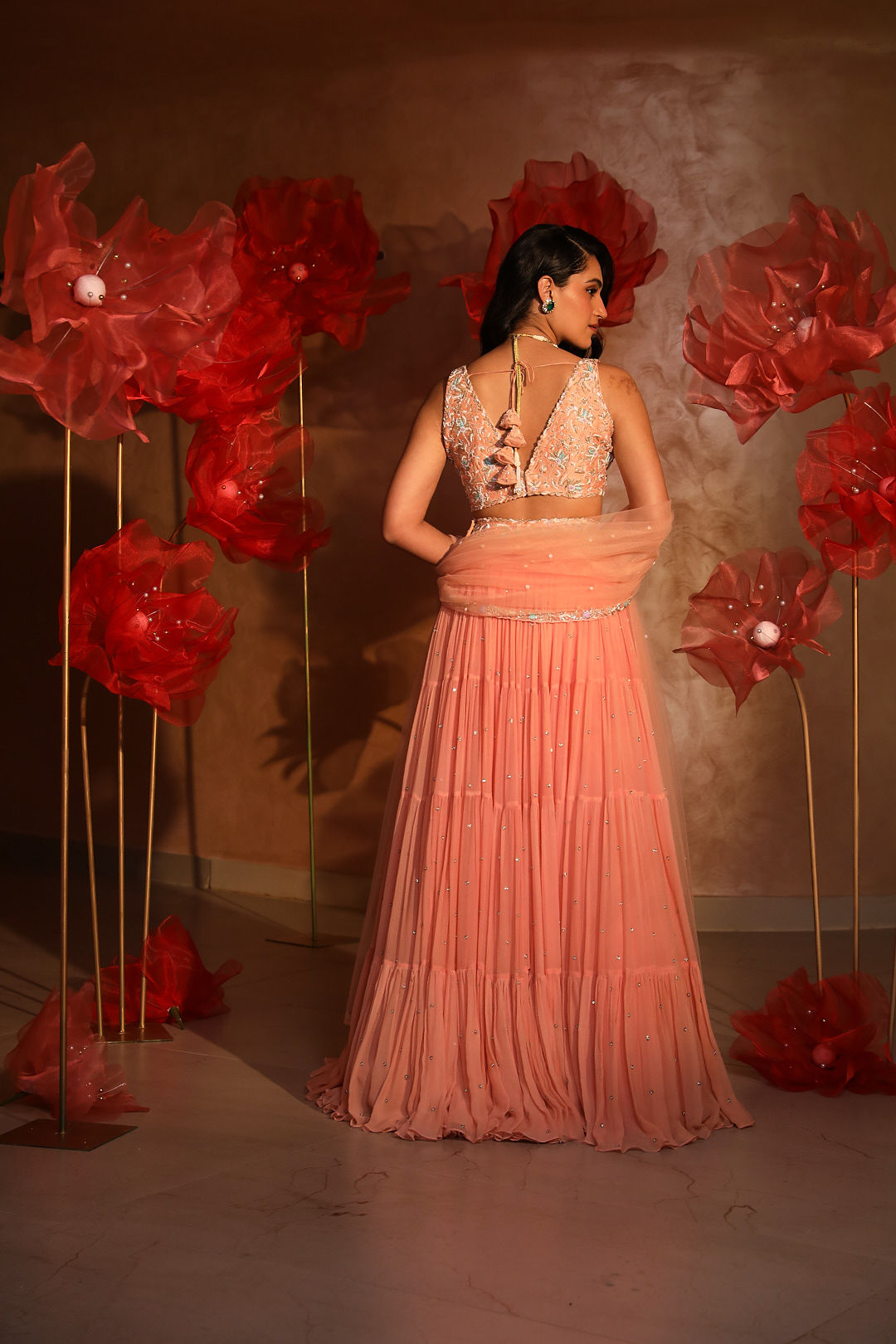 Pristine Peach Lehenga Set 1