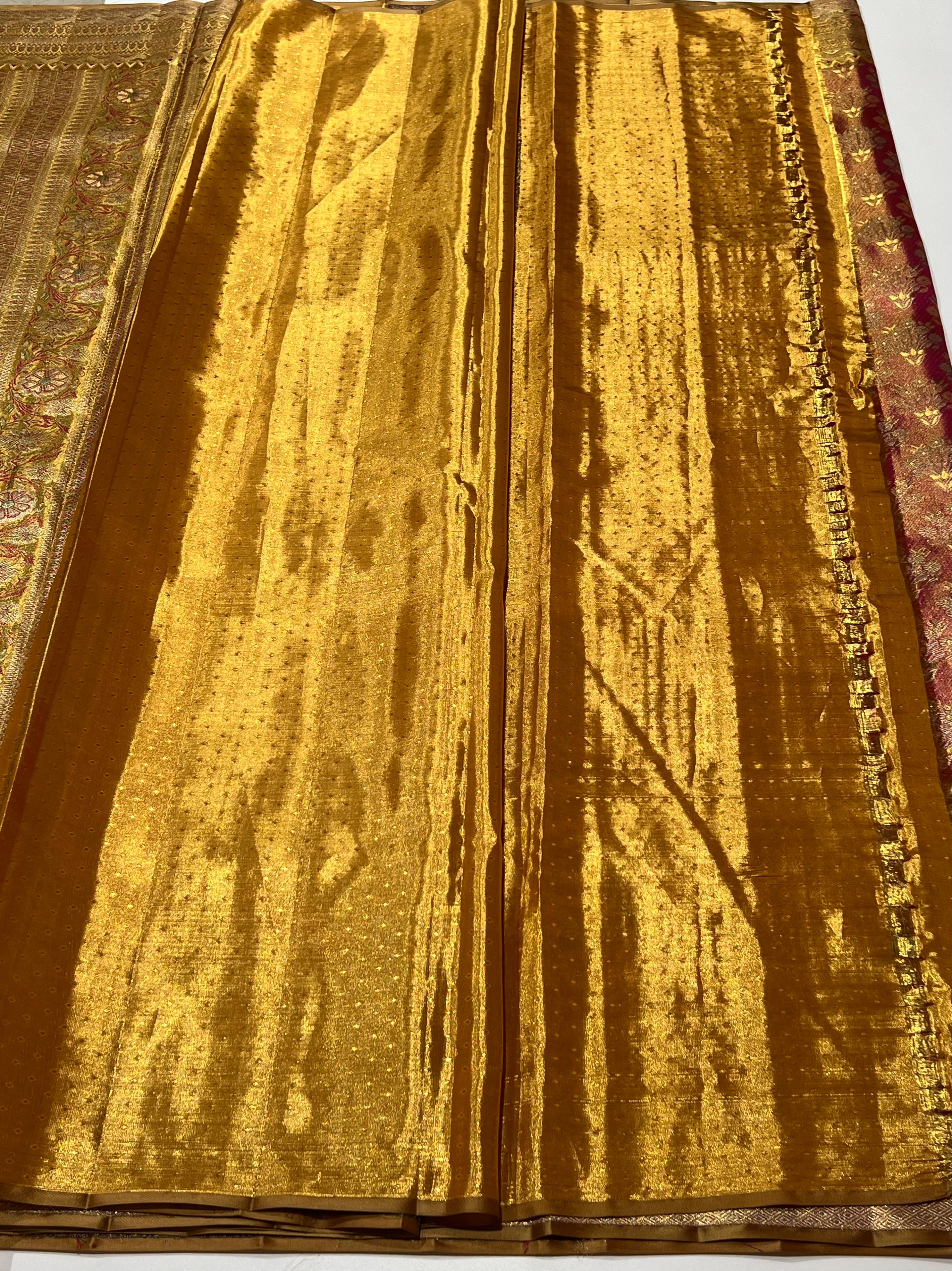 Pink Kanjeevaram silk saree