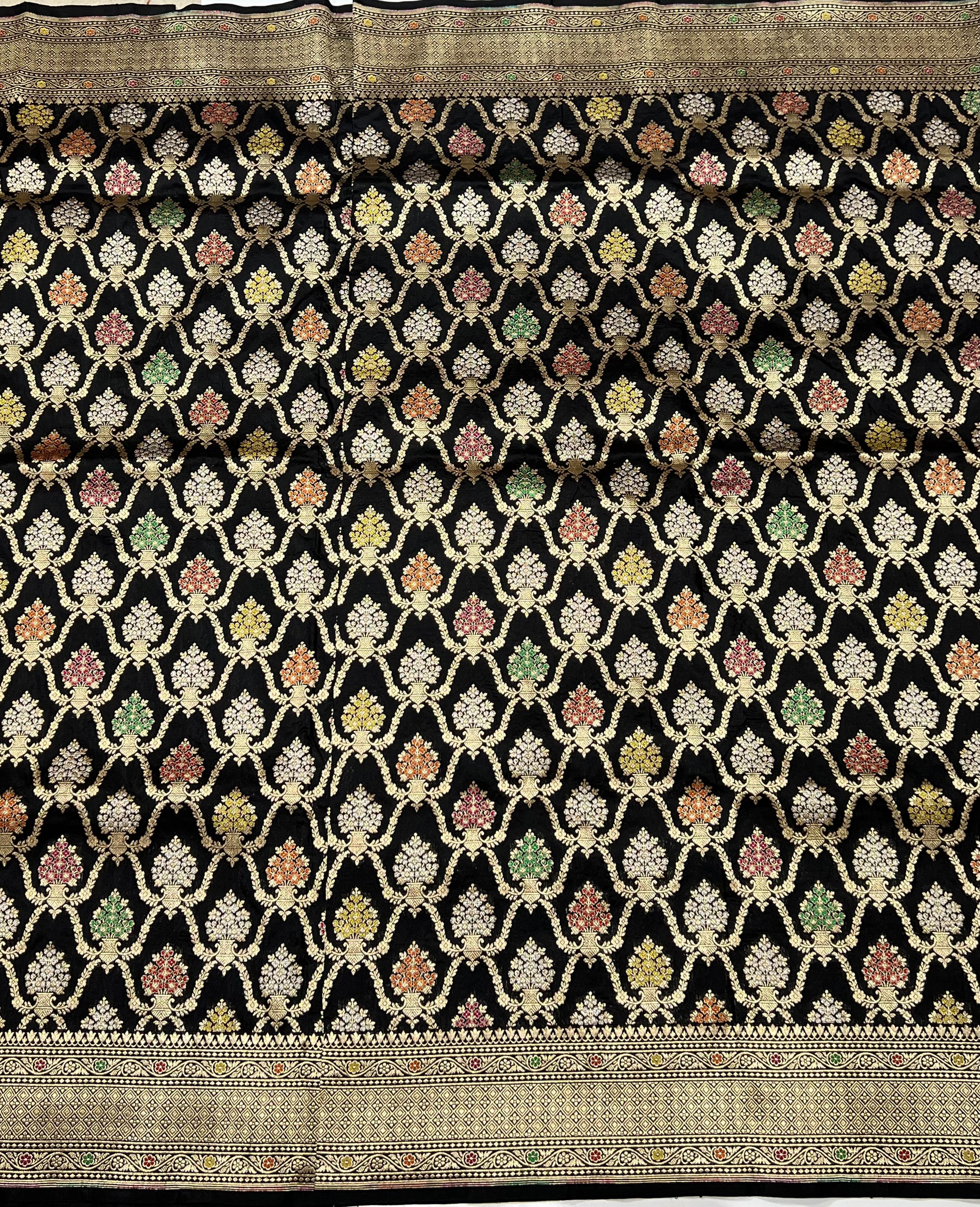 Black Banarasi saree