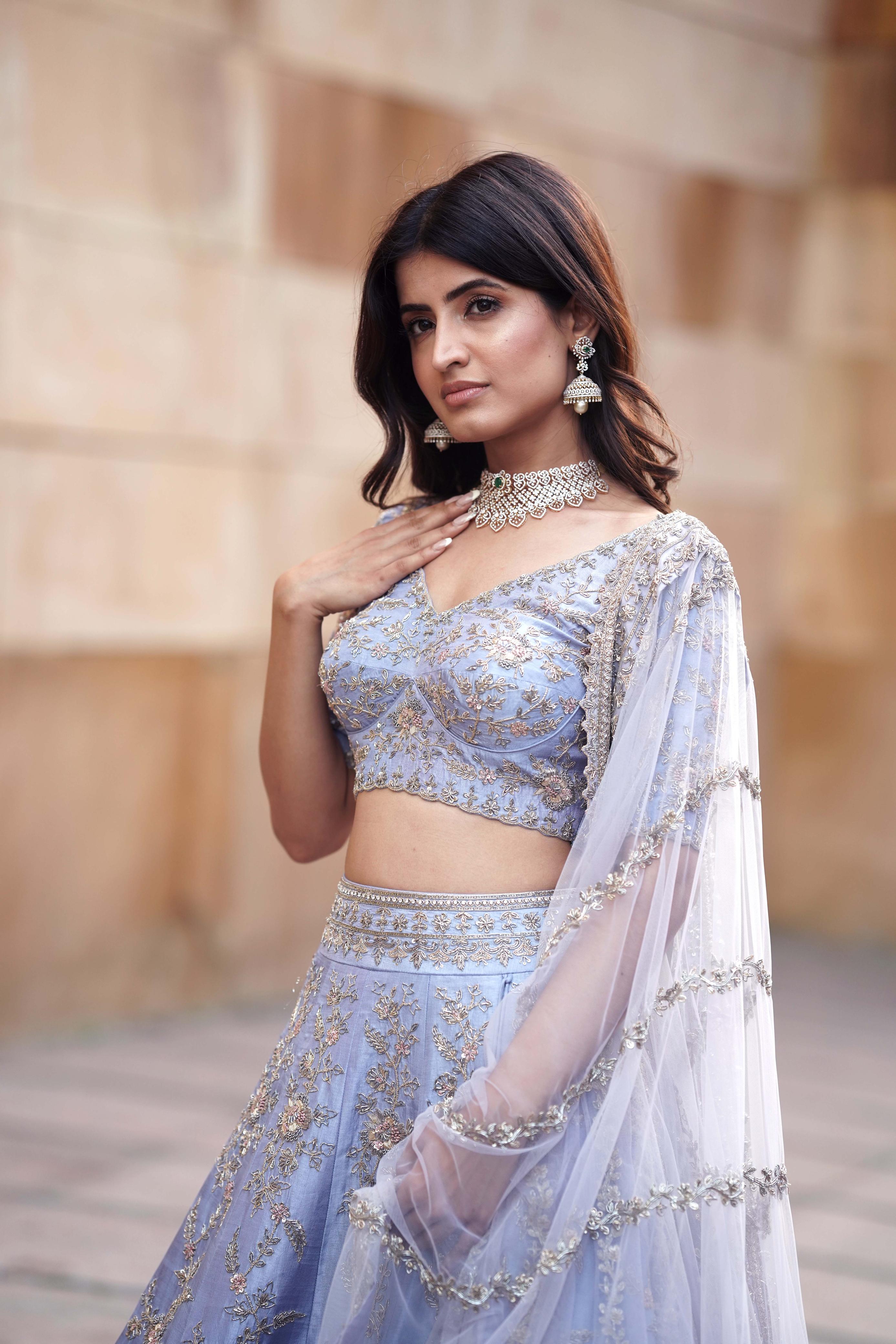 Vera Lavender lehenga set 1
