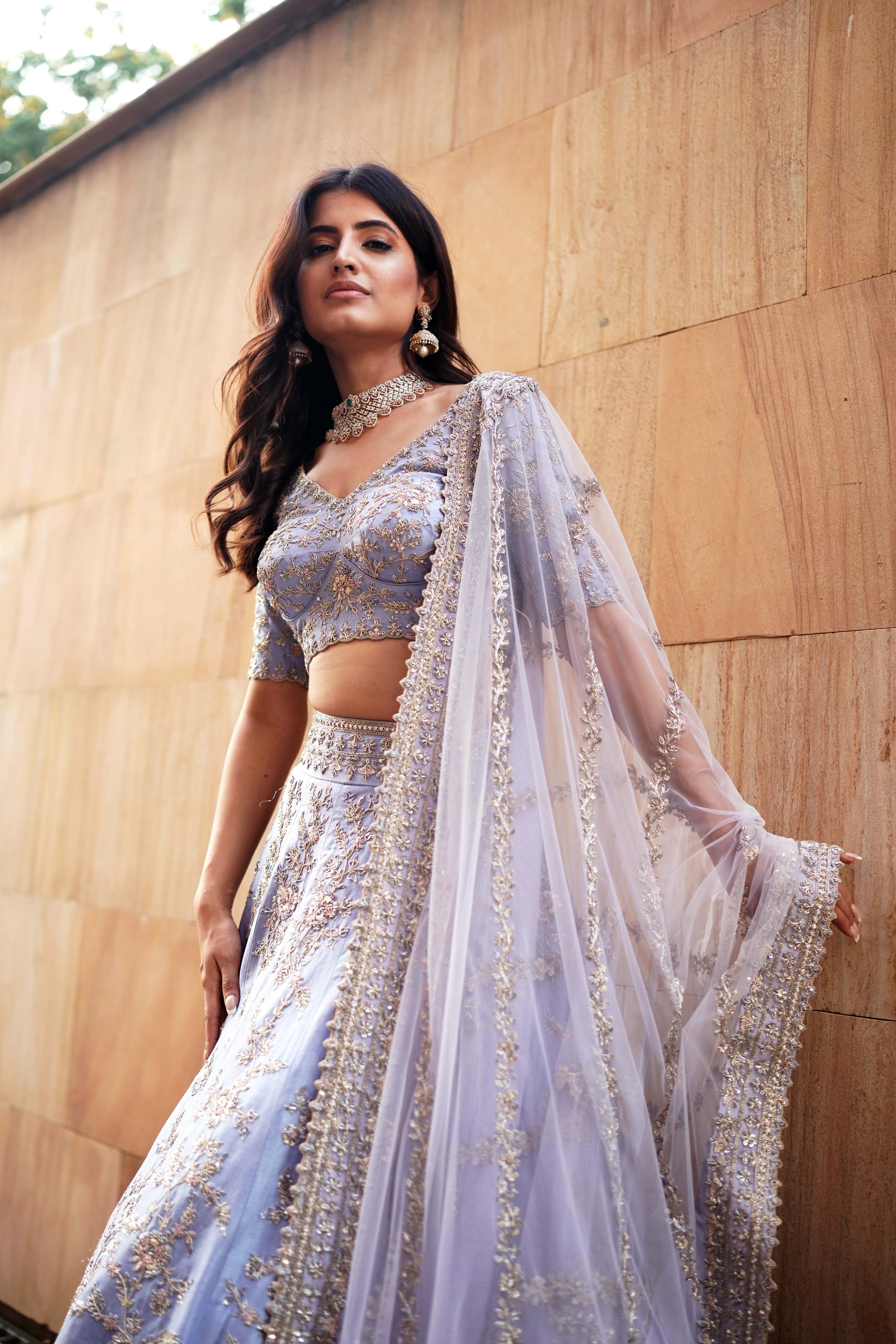 Vera Lavender lehenga set 1