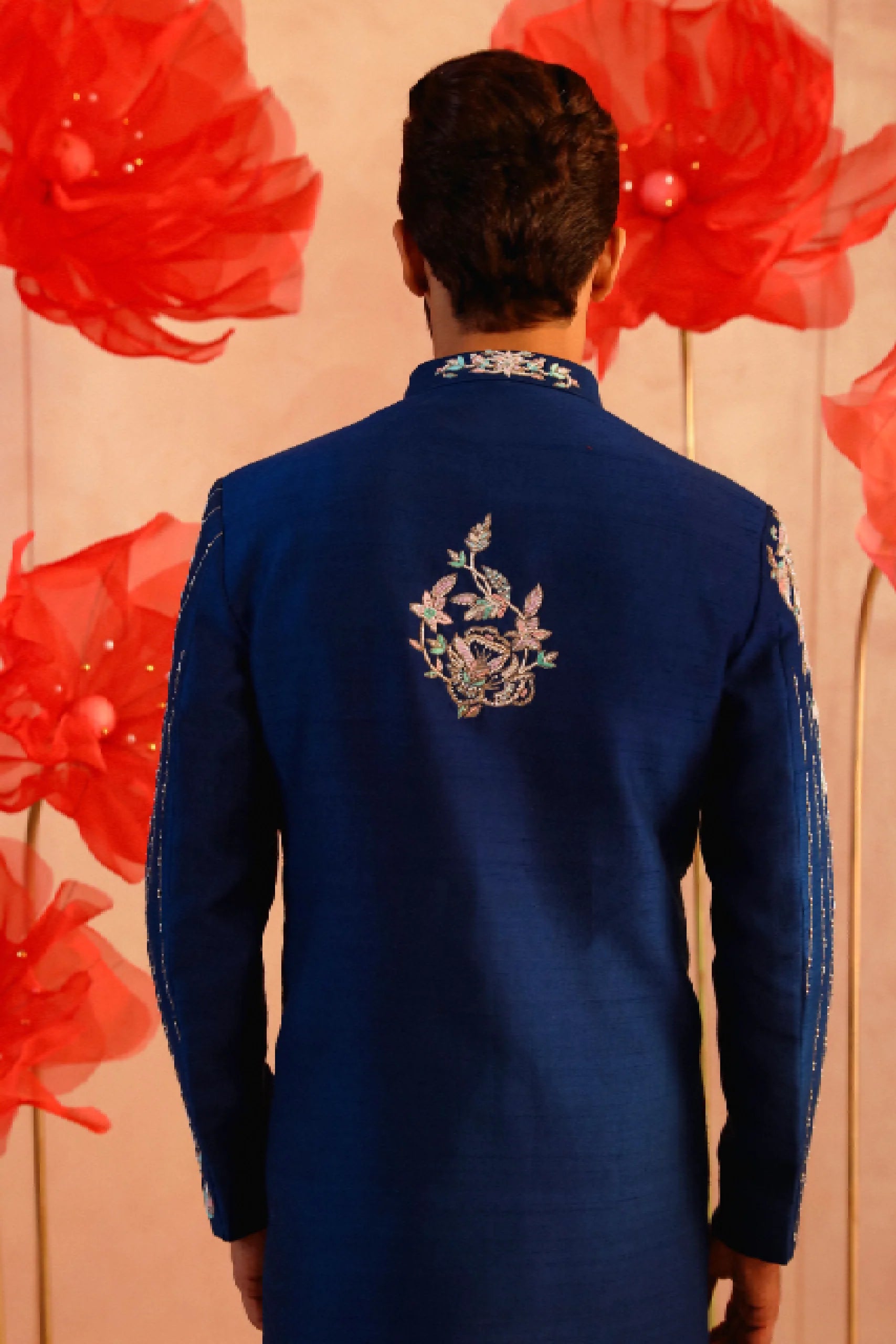 Royal Blue Men Sherwani
