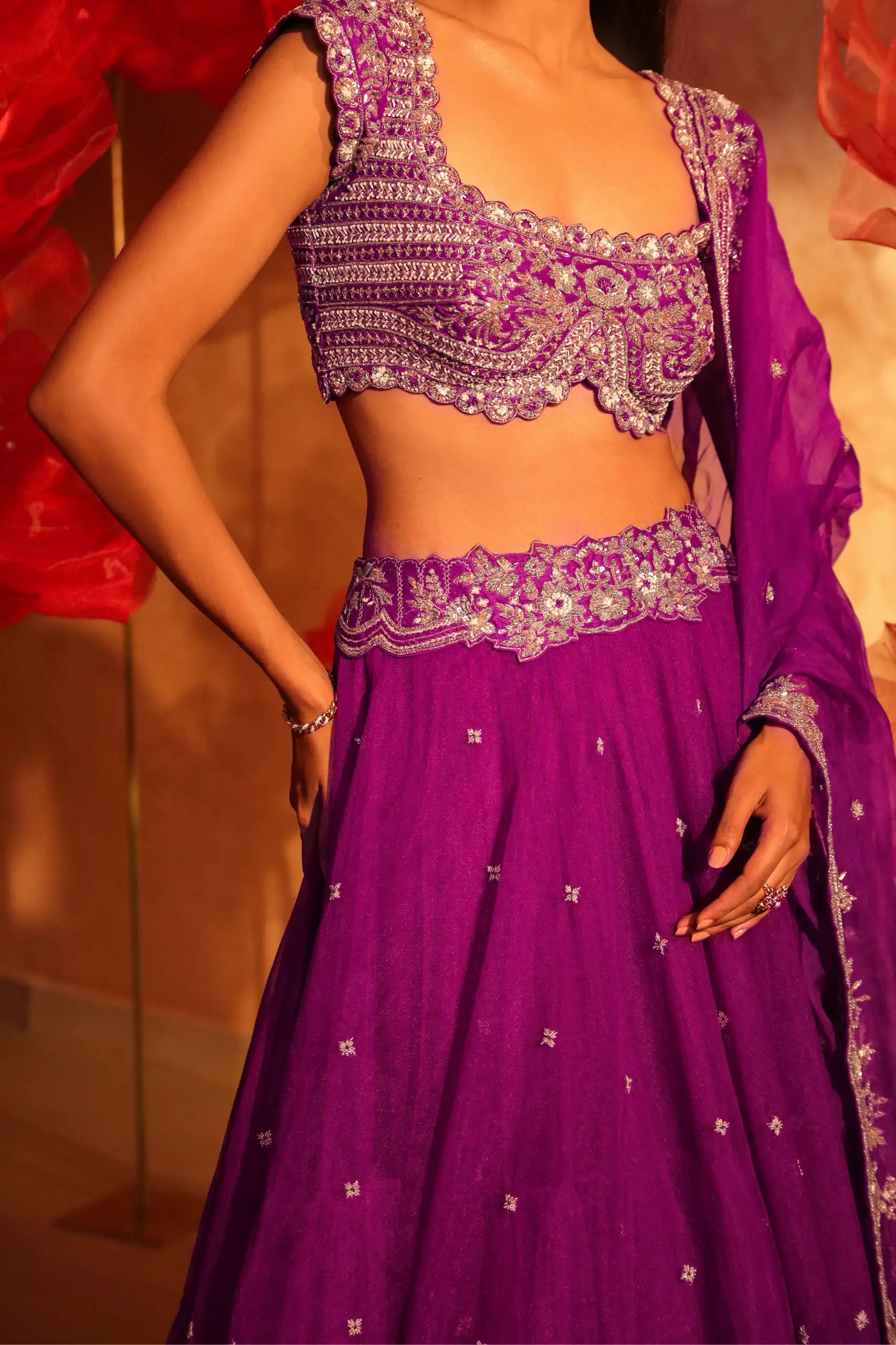 Mighty Purple Lehenga Set 1