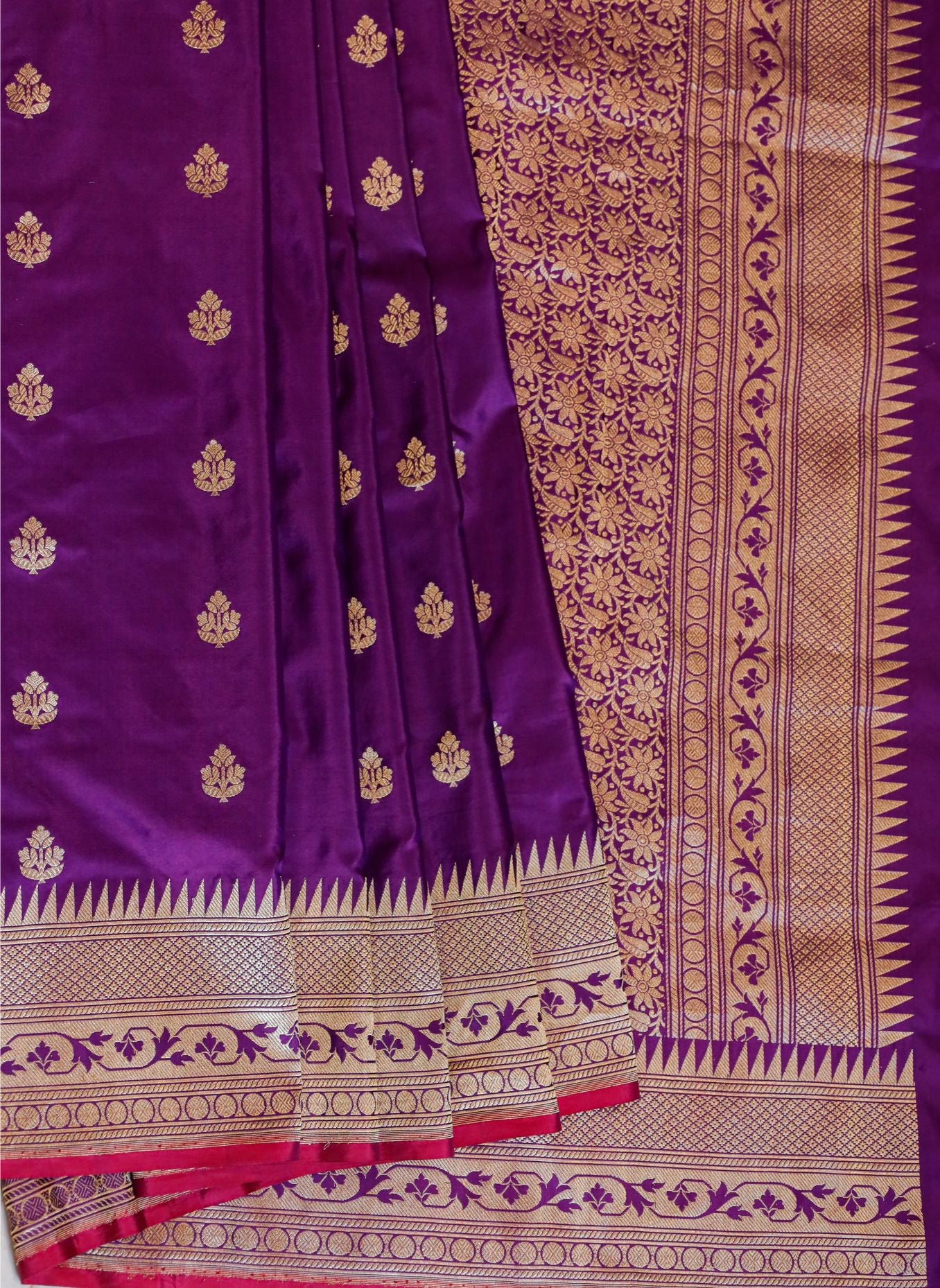 Tara Purple Banras saree