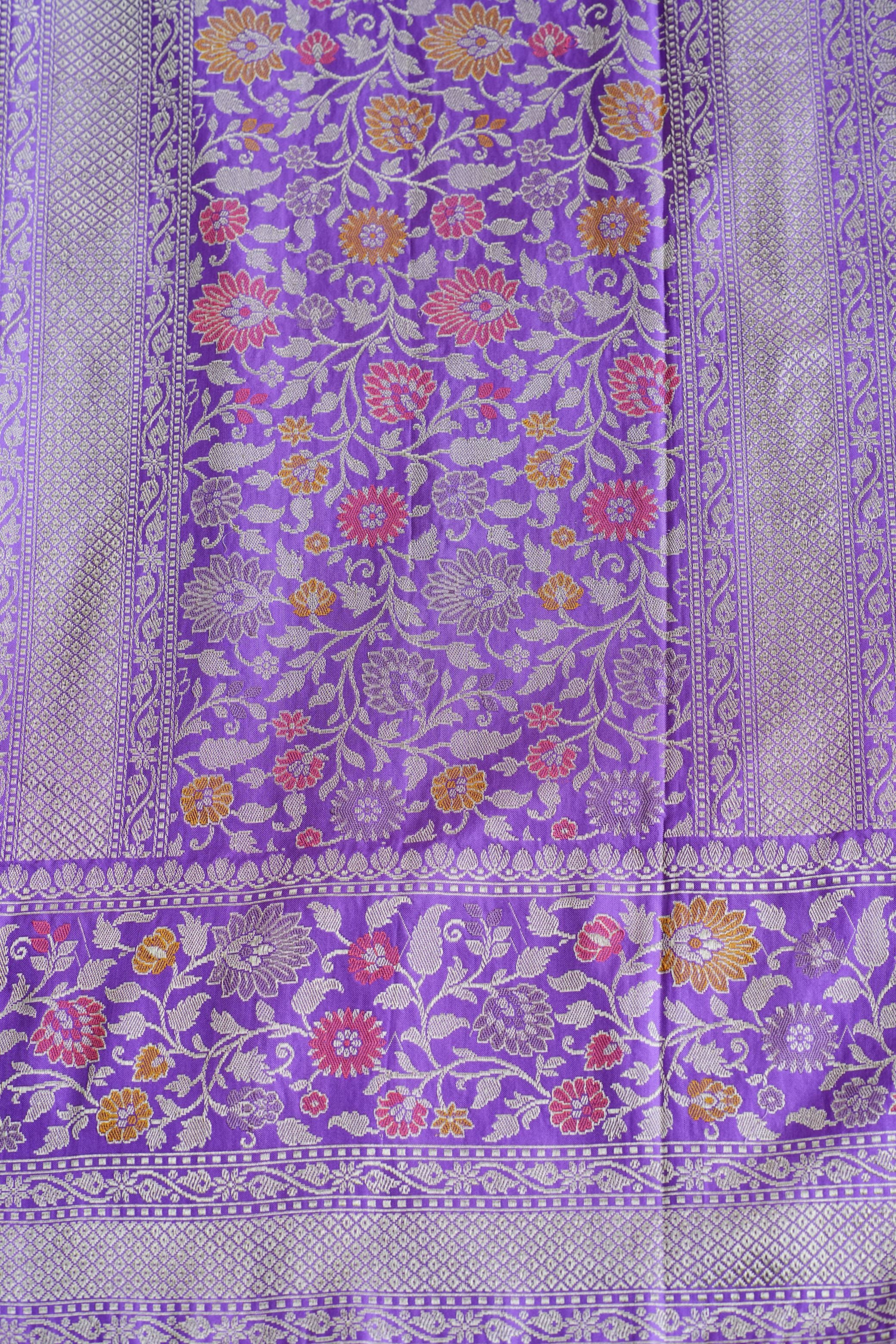 Zoya Lavender banaras Saree