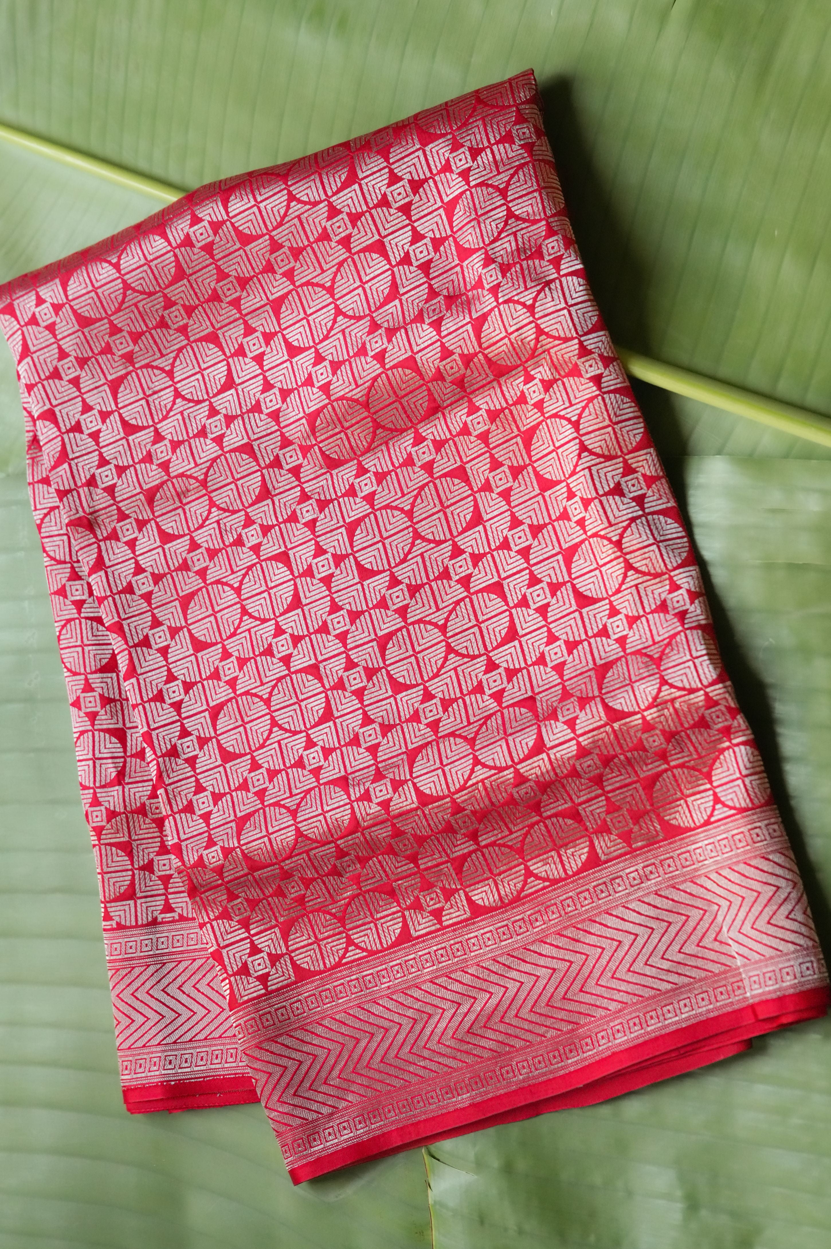 Rati Red Banaras saree