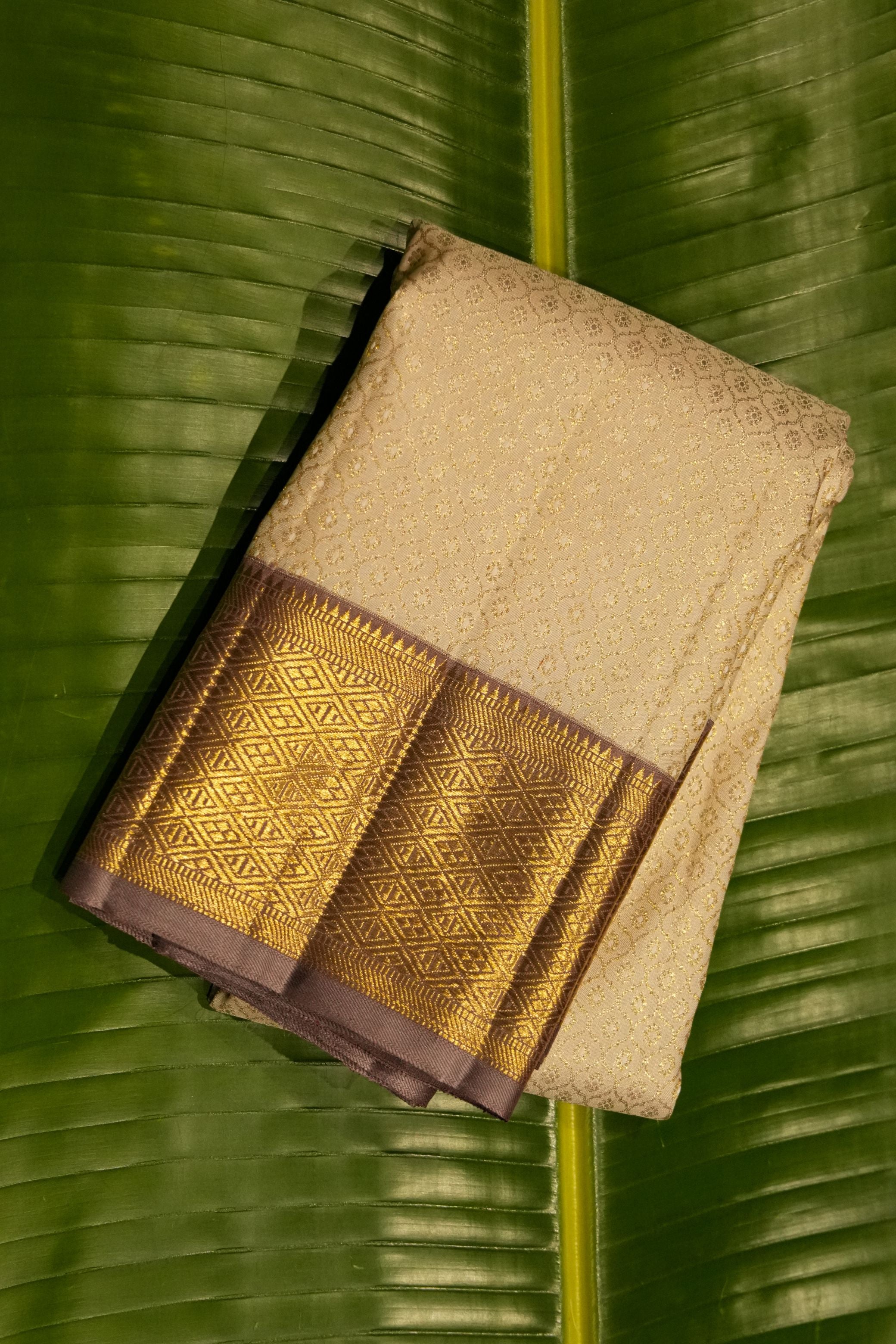 Kriti Ivory Bridal Kanchi Saree