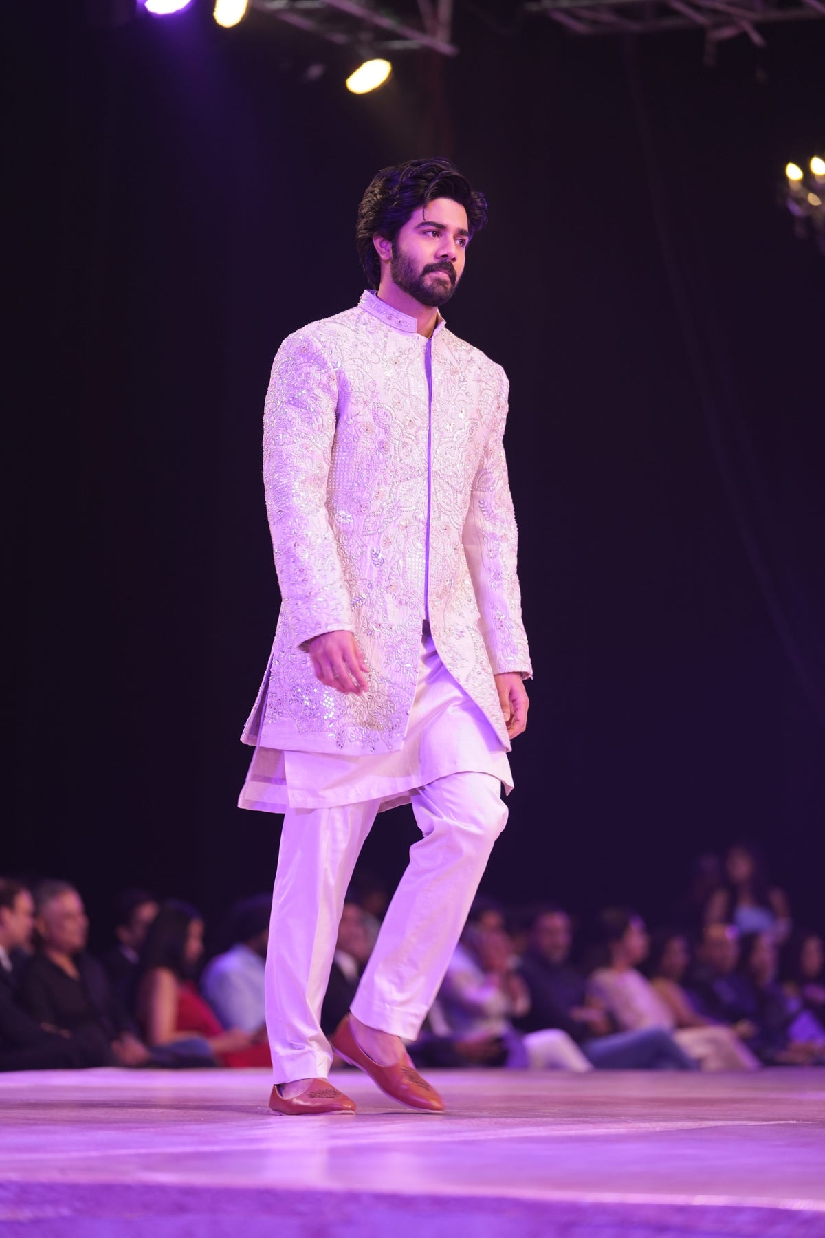 SILVER HAMSA SHERWANI SET