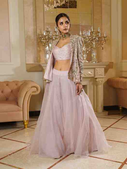 Premium Ivory Palazzo Set With embroidered Jacket