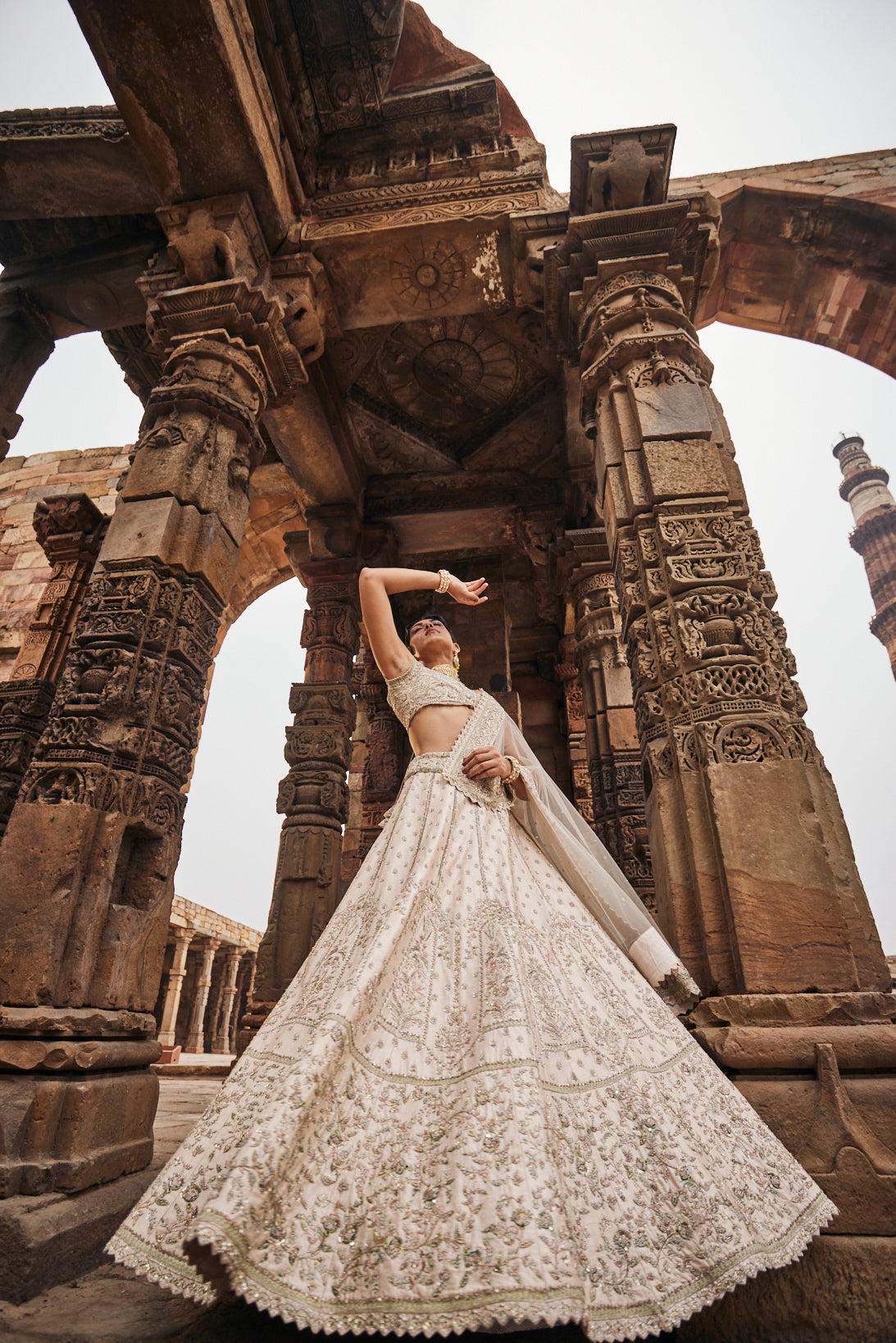 Alabaster bridal Lehenga set 