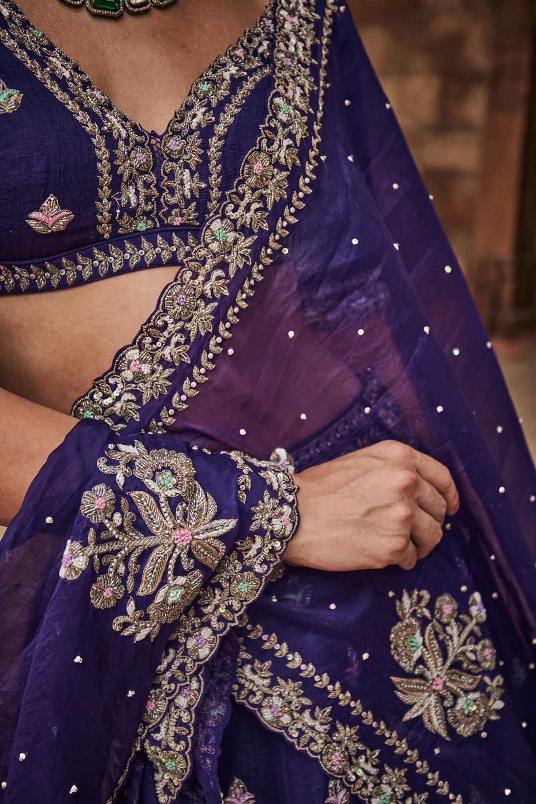 Amethyst bridal lehenga set