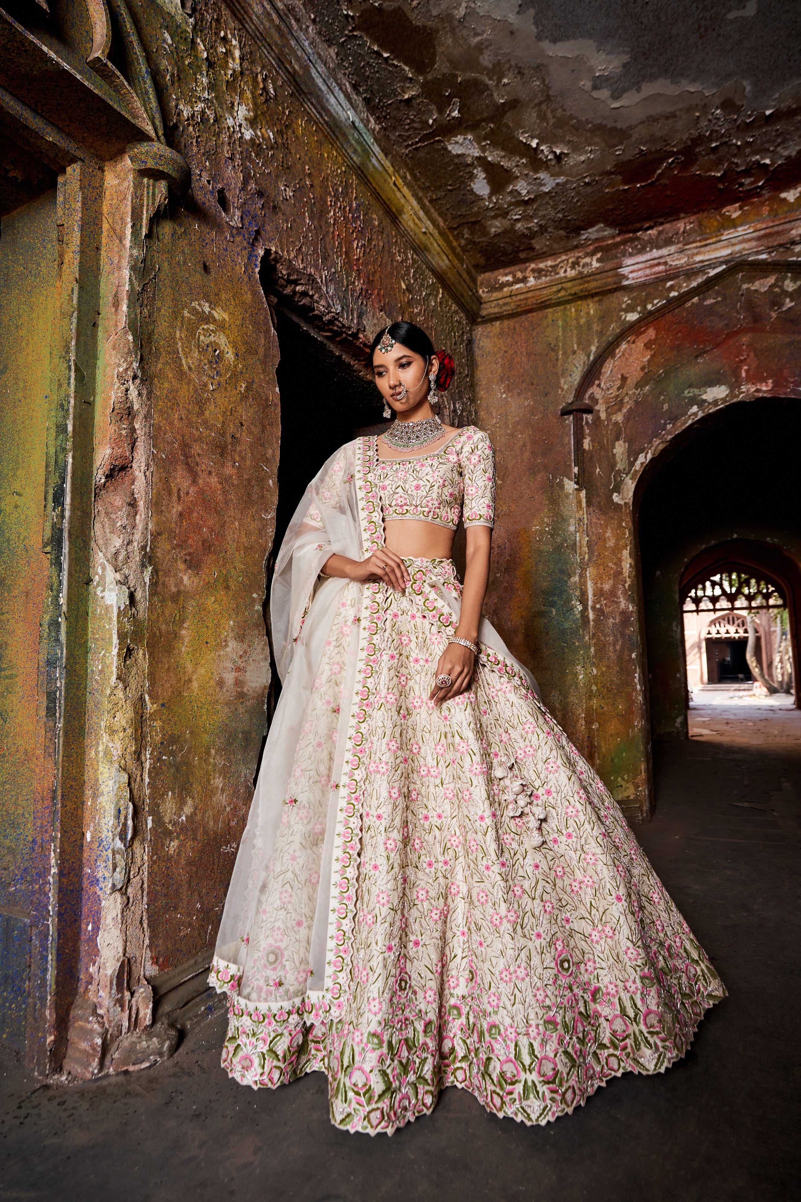 Mahal Ivory lehenga set